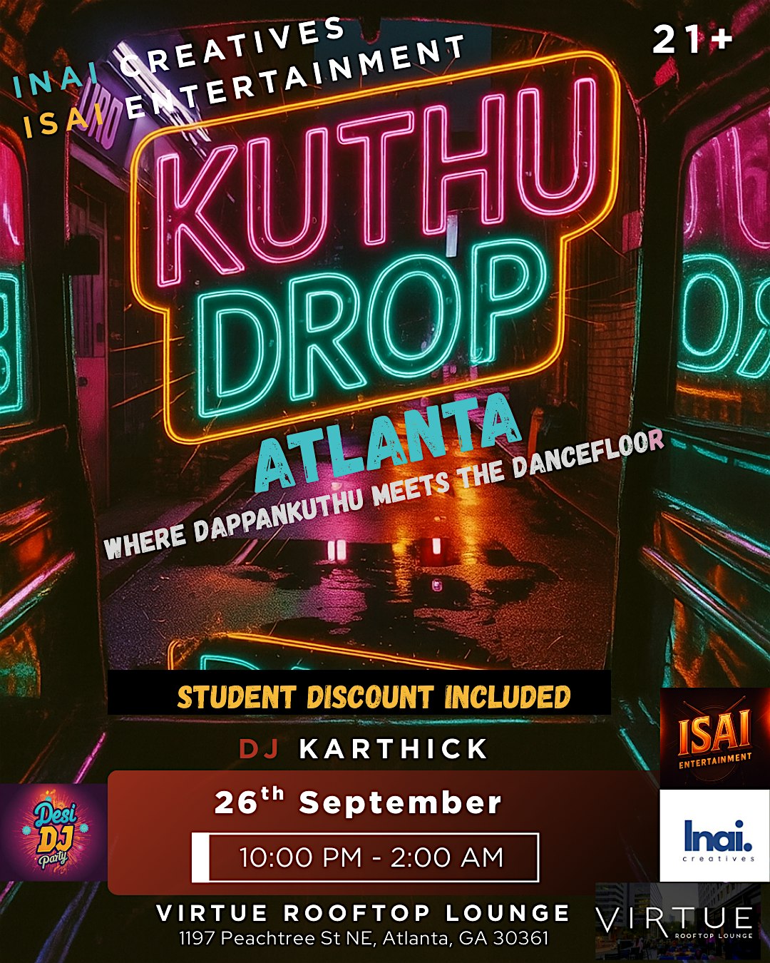 Kuthu Drop at Virtue Rooftop – Atlanta, GA