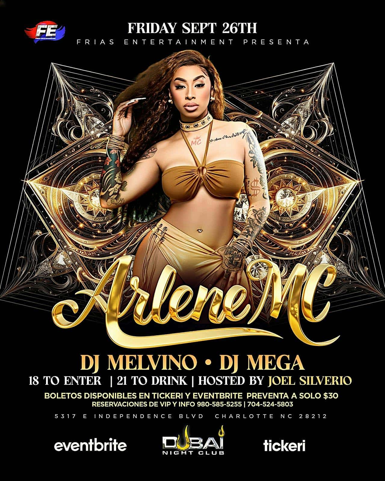 Arlene MC at Dubai Night Club – Charlotte, NC
