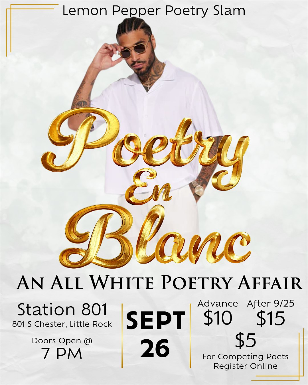Poetry en Blanc: An All White Poetry Affair at The Shops @ Station 801 – Little Rock, AR