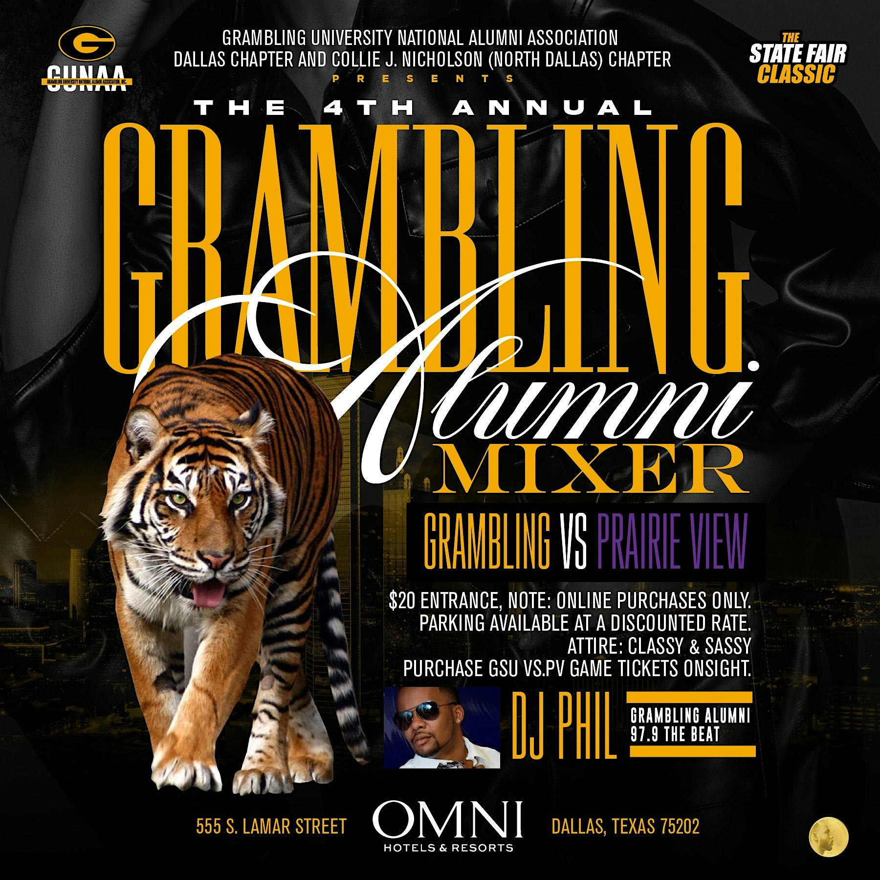 Official Annual GSU /PV Alumni State Fair Classic Mixer at Omni Dallas Hotel – Dallas, TX