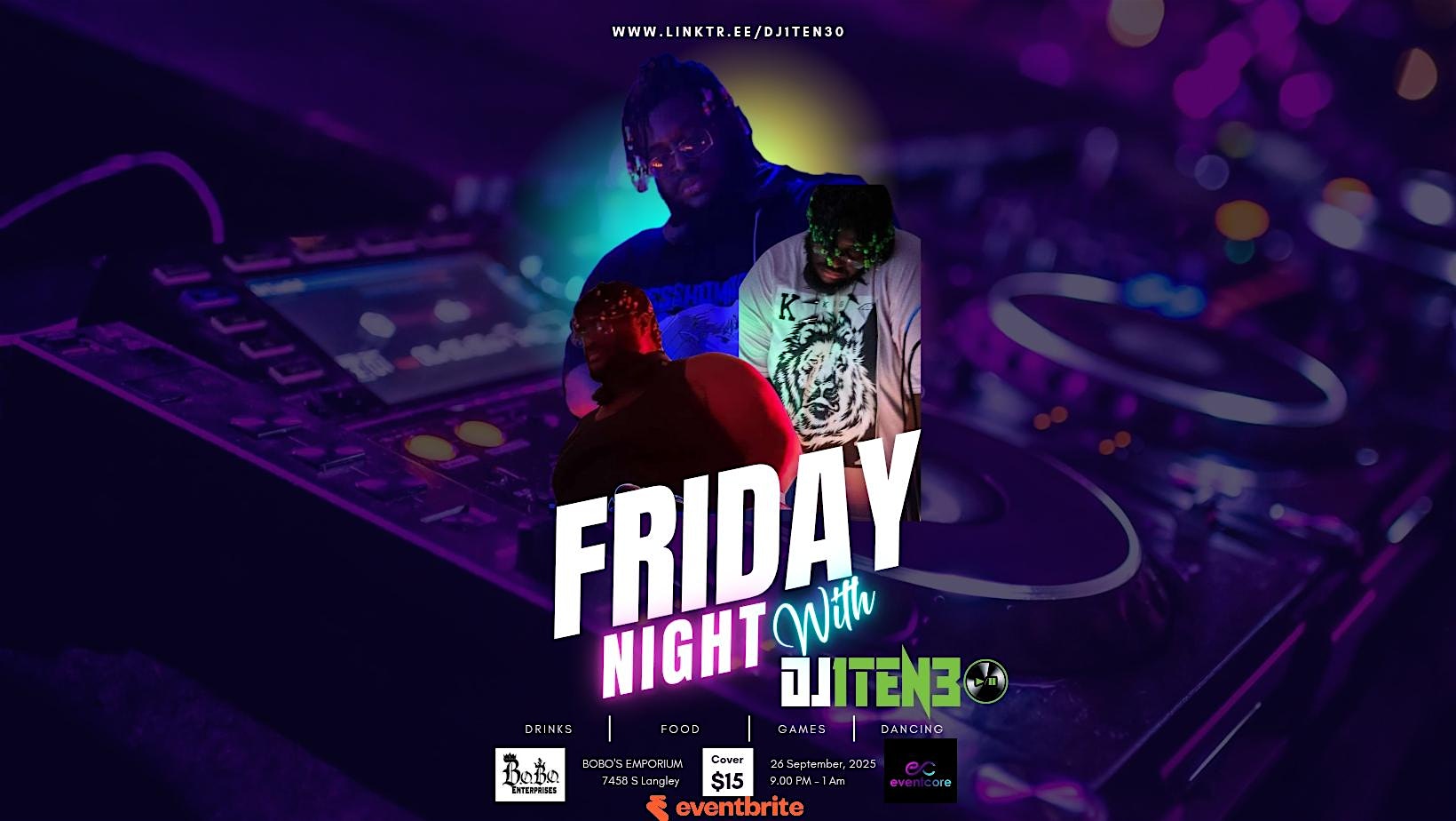 Friday Night with DJ1TEN30 at Bobo Emporium – Chicago, IL
