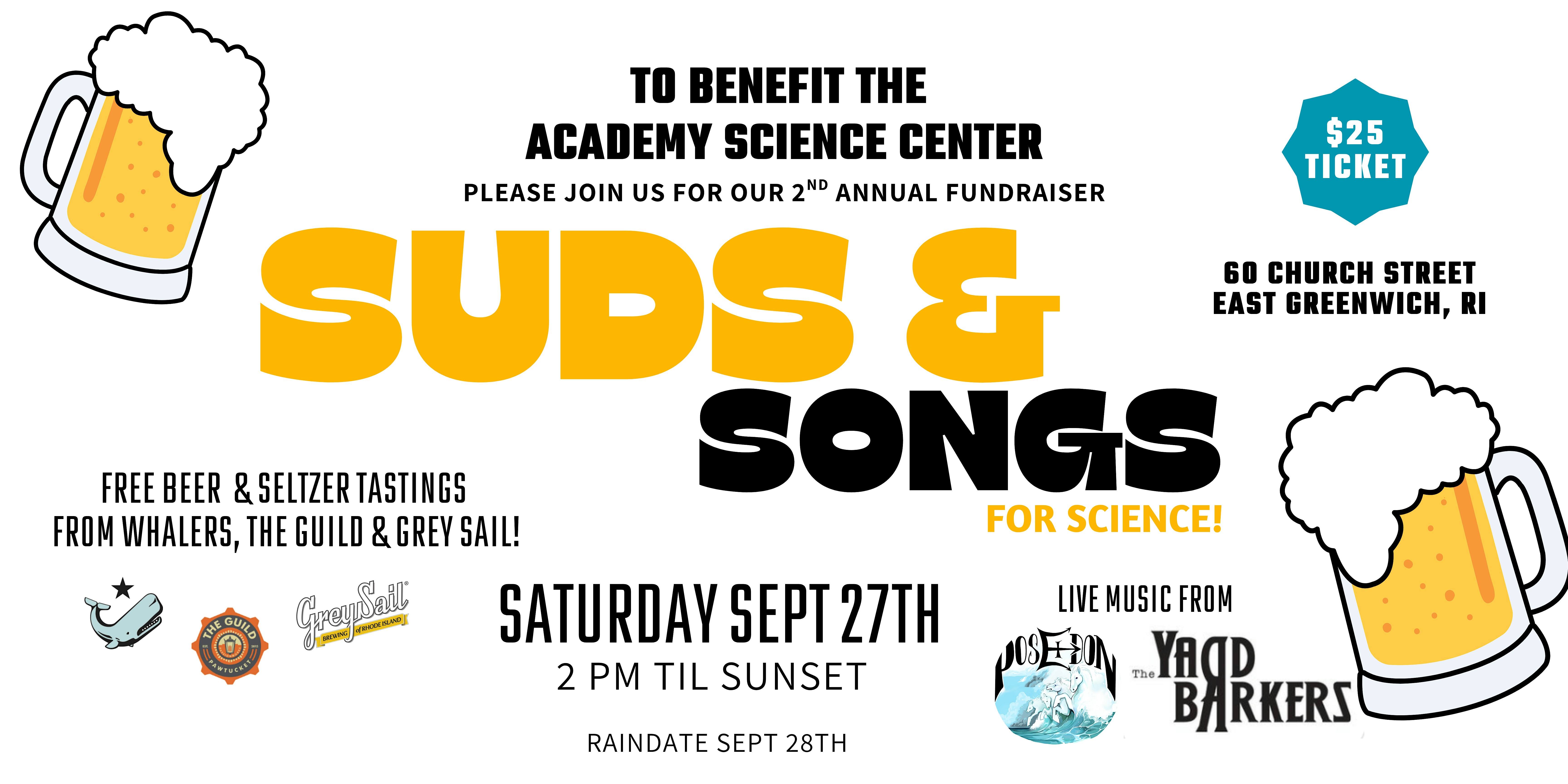 Suds & Songs for Science at Academy Science Center – East Greenwich, RI
