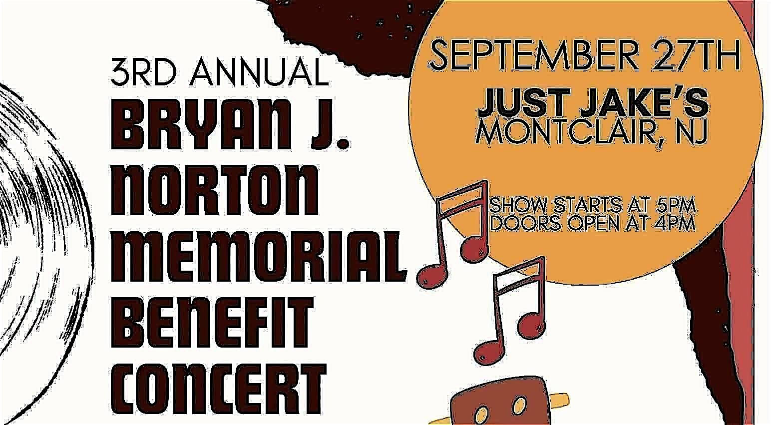Bryan J. Norton Memorial Scholarship Benefit Concert at Just Jake’s – Montclair, NJ