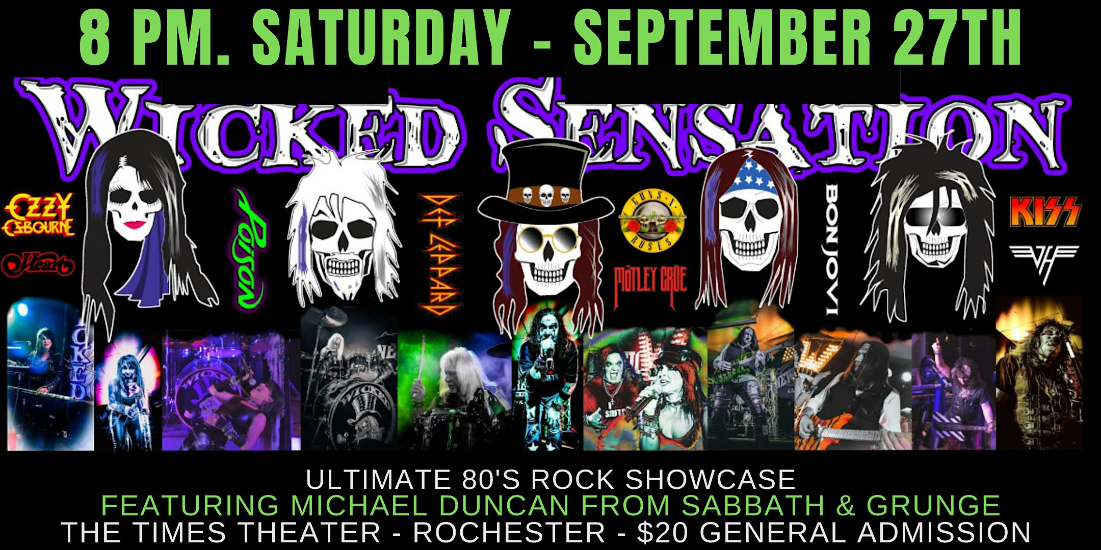 Wicked Sensation – ULTIMATE 80’S ROCK SHOWCASE – Times Theater at The Times Theater Inc – Rochester, IN