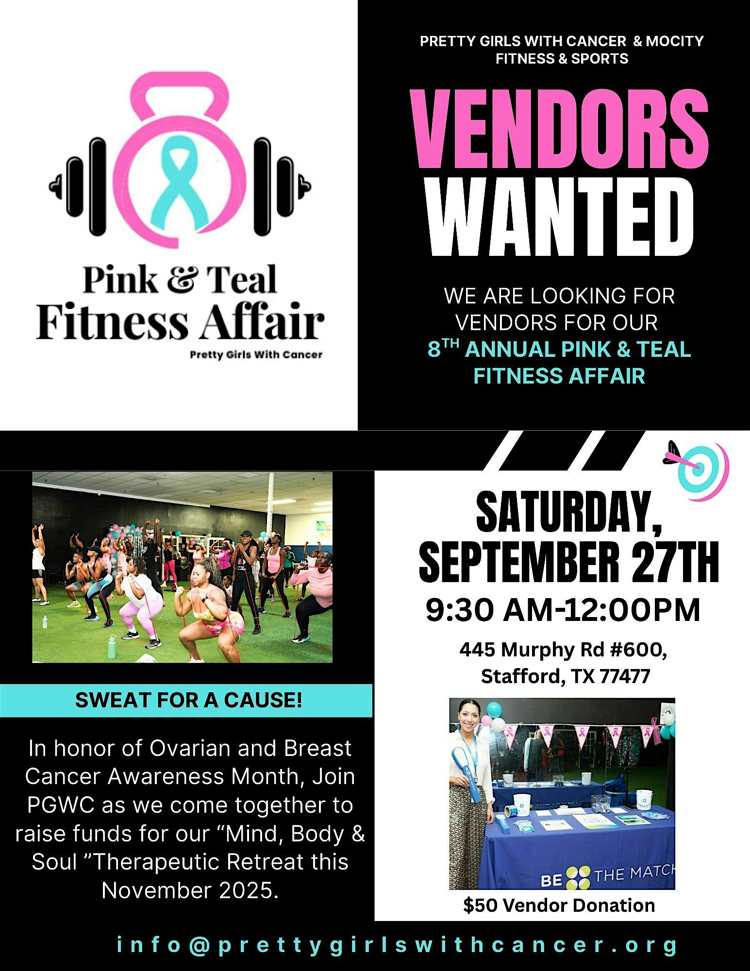 8th Annual Pink & Teal Fitness Affair at Mo City Fitness and Sports – Stafford, TX