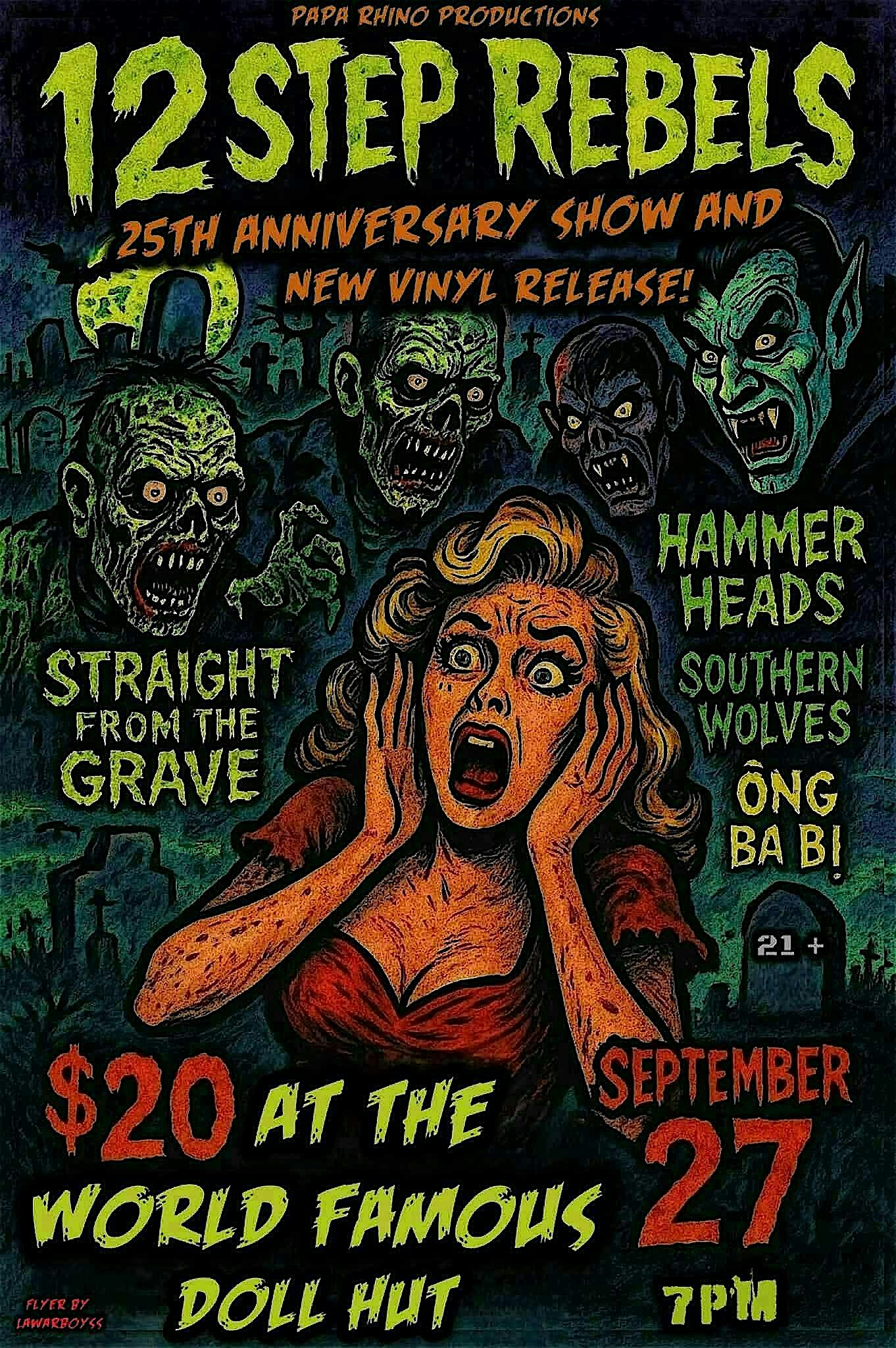 12 Step Rebels 25th Anniversary Show at Doll Hut – Anaheim, CA