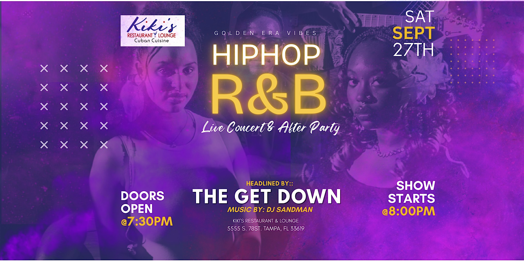 Golden Era Vibes: Hip Hop and R&B Live Concert and After Party at Kiki’s Restaurant & Lounge – Tampa, FL