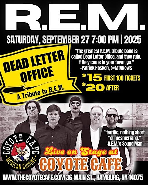 R.E.M performed by Dead letter Office. at Coyote Cafe – Hamburg, NY