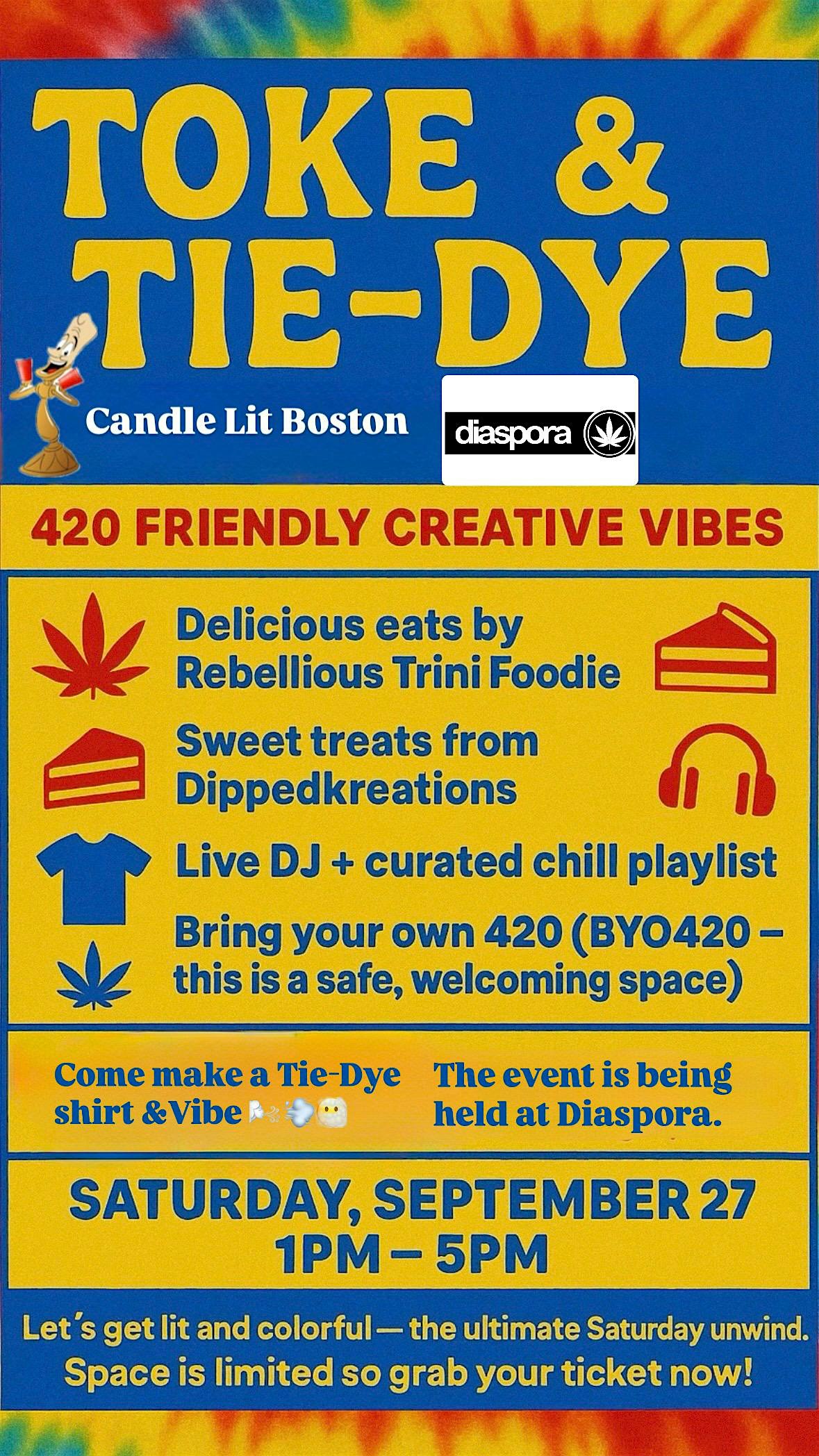 Toke & Tie-Dye at Diaspora – Cambridge, MA