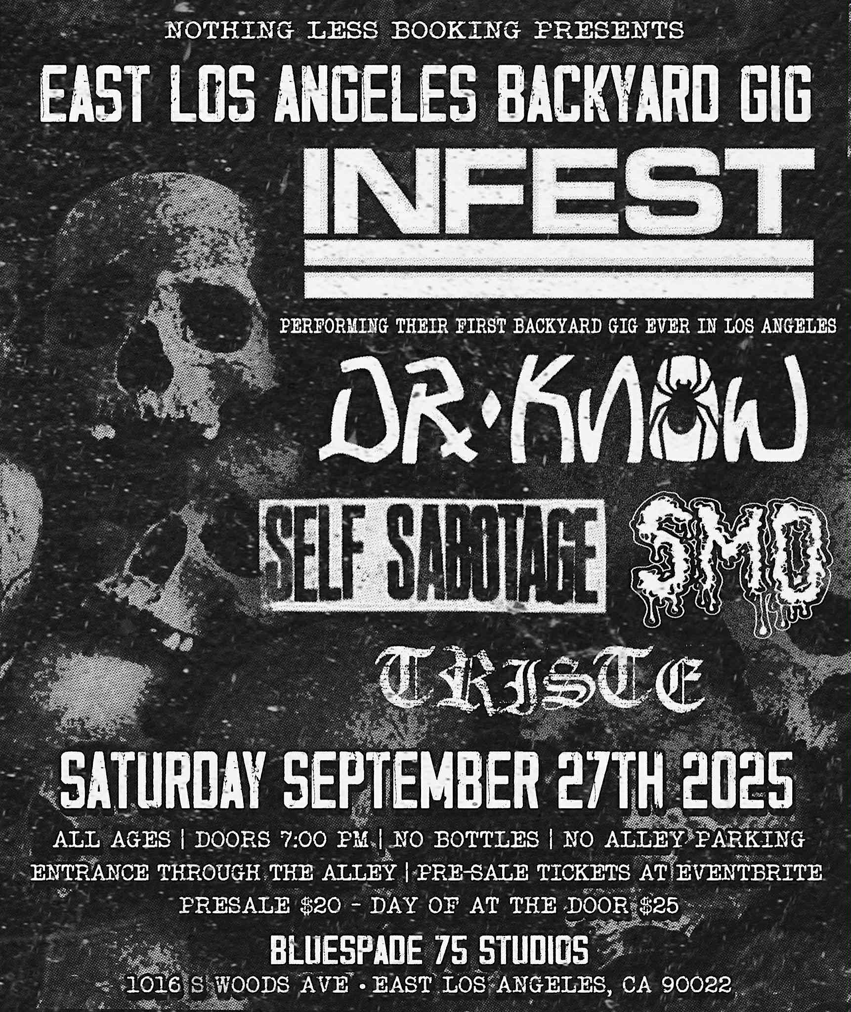 INFEST – EAST L.A. BACKYARD GIG @ BLUESPADE 75 STUDIO at BLUESPADE 75 STUDIO – East Los Angeles, CA