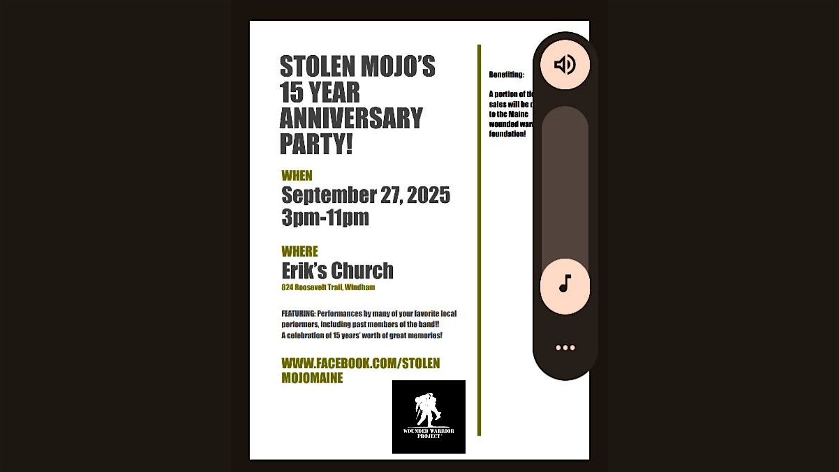 Stolen Mojo’s 15th Anniversary Party! at Eriks Church – Windham, ME