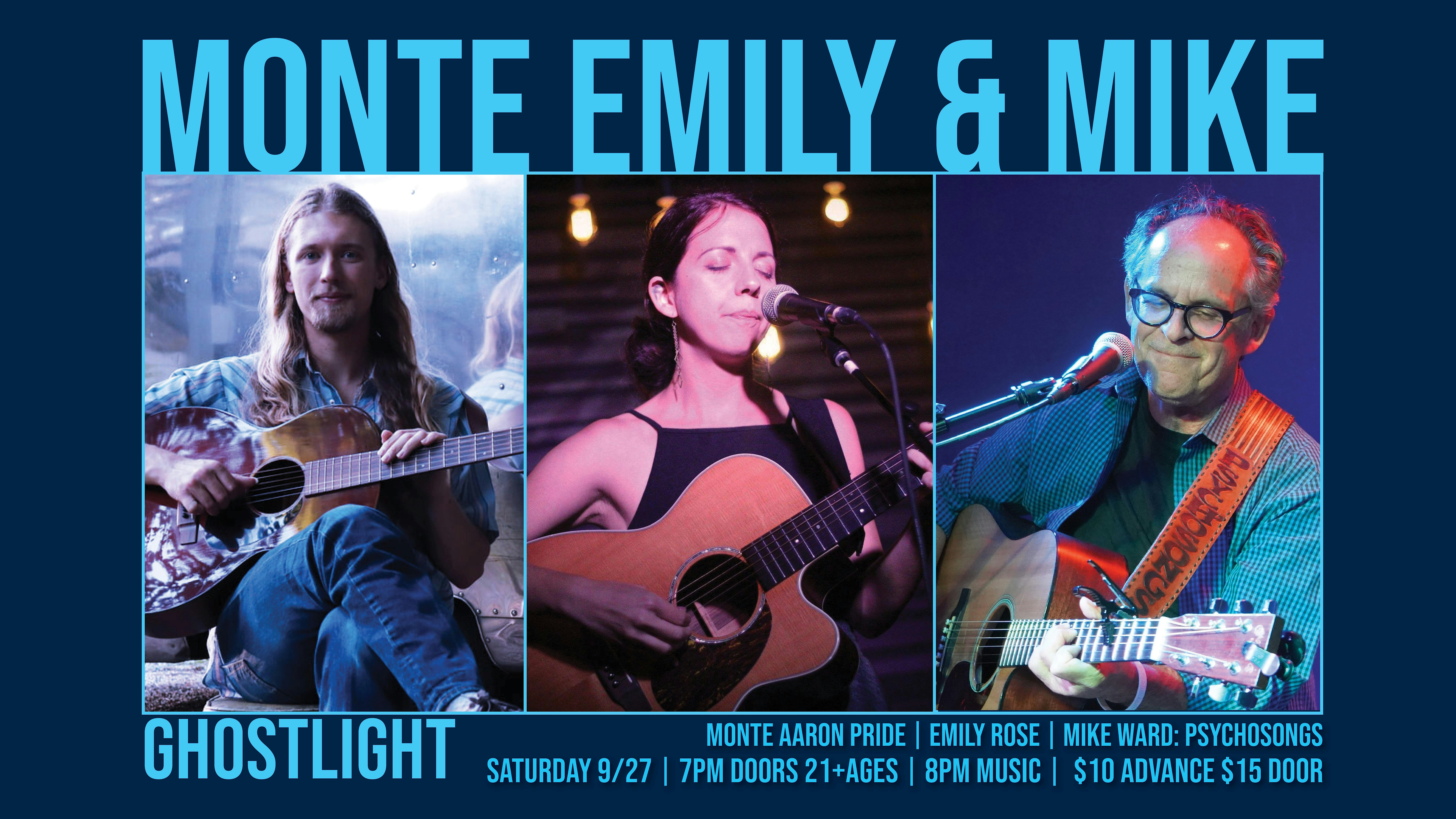 Emily Rose, Mike Ward, and Monte Pride Live @ Ghost Light! at Ghost Light, Caniff Street, Hamtramck, MI, USA – Hamtramck, MI