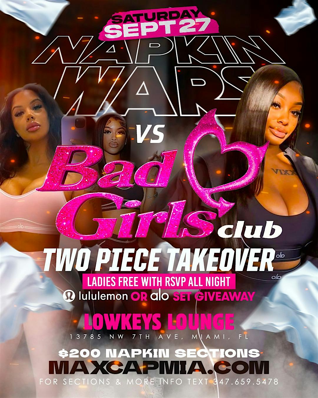 Napkin Wars Vs Bad Girls Club at Lowkey’s Miami – Miami, FL