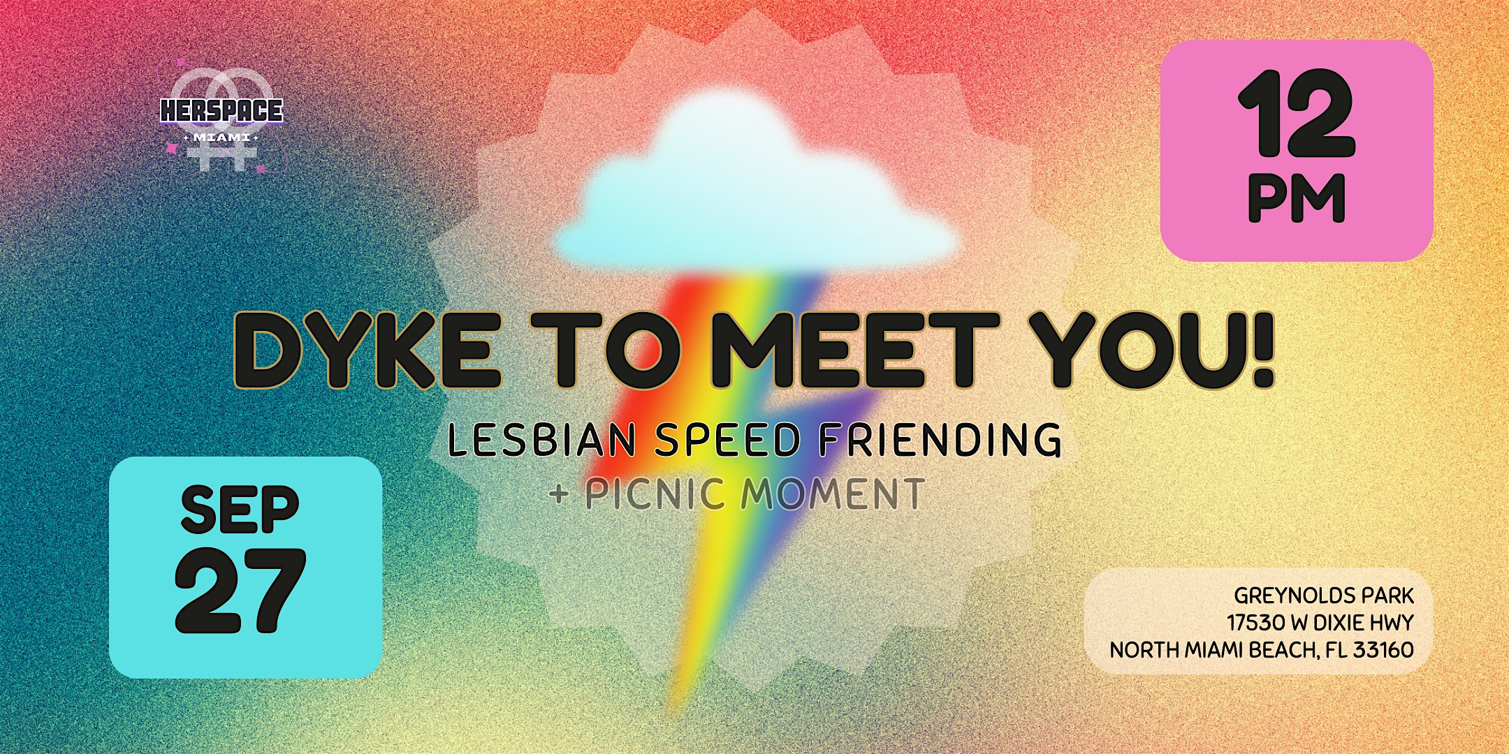 Dyke to Meet You! Lesbian Speed Friending + Picnic Moment at Greynolds Park – North Miami Beach, FL