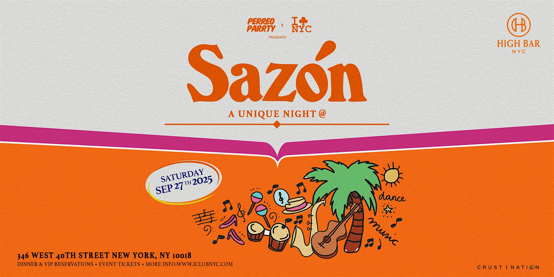 PERREO PARTY presents: SAZÓN | A UNIQUE NIGHT @Highbar at High Bar New York – New York, NY
