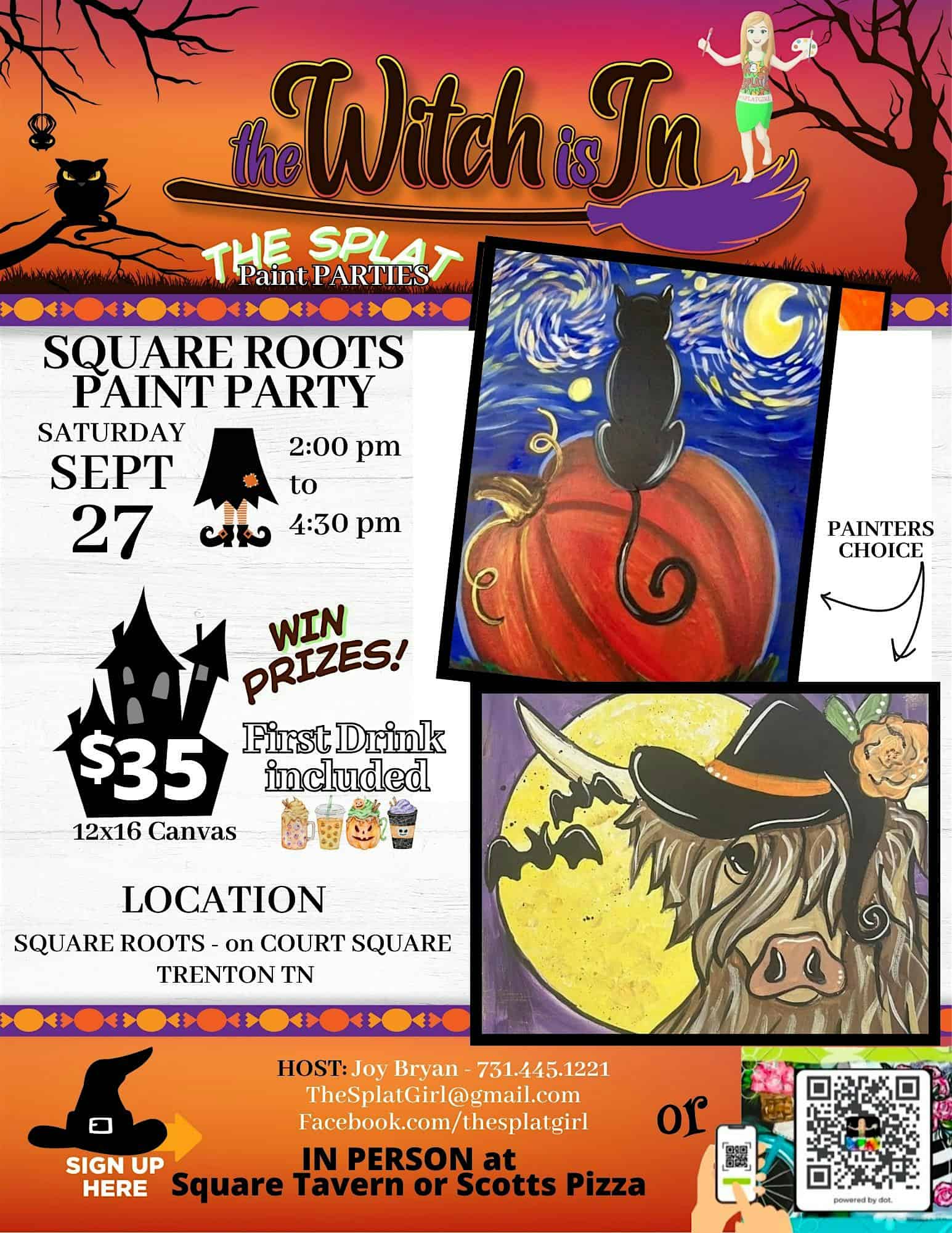 The Witch is In! Square Roots, Trenton TN at East Court Square – Trenton, TN