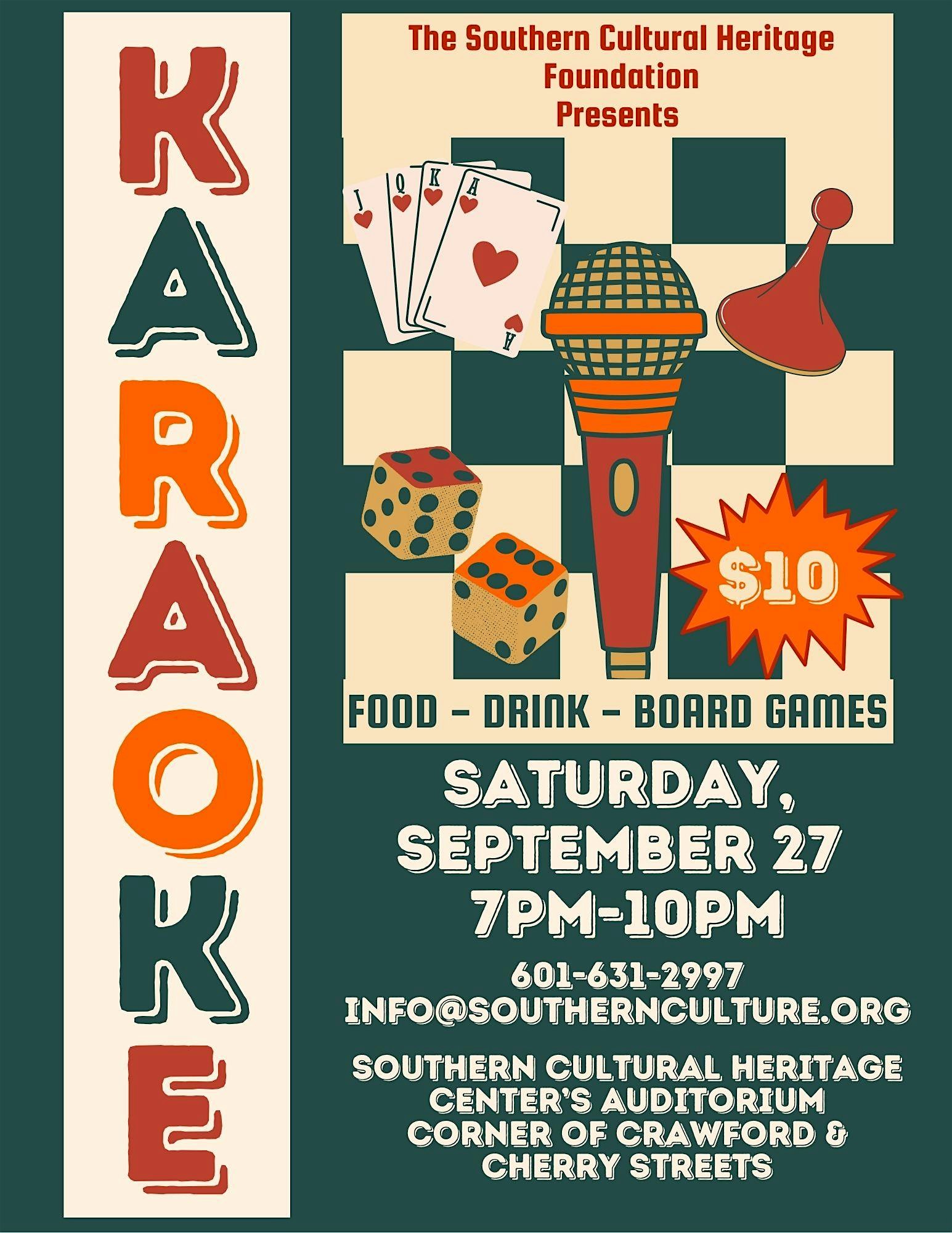 Karaoke Night at SCHC at Southern Cultural Heritage Auditorium – Vicksburg, MS