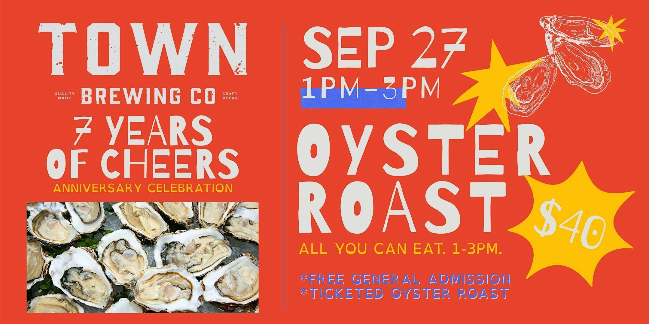 Town Brewing Co’s 7th Anniversary: VIP Oyster Roast at Town Brewing Co – Charlotte, NC