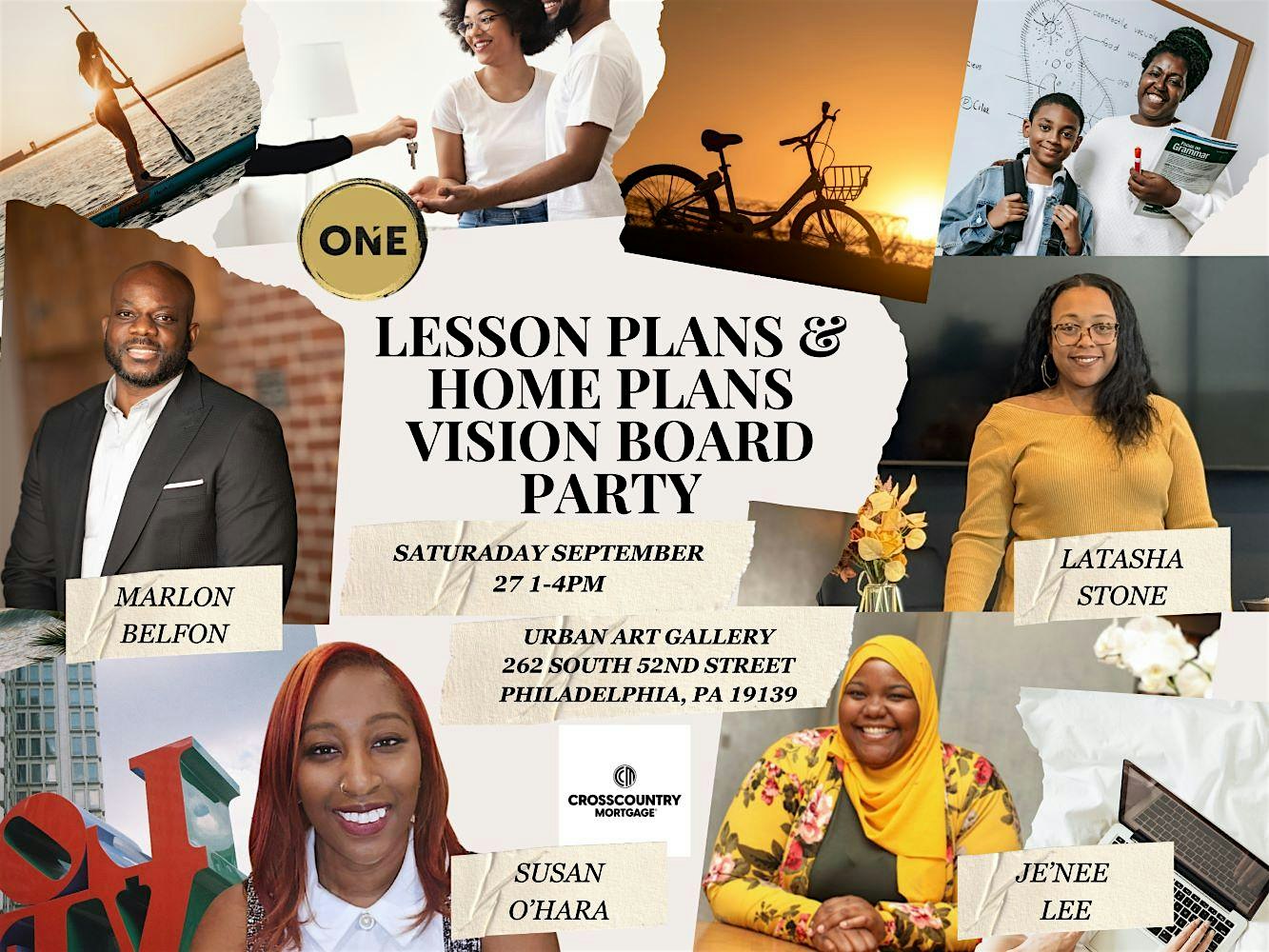 Lesson Plans & Home Plans – Vision Board Party at Urban Art Gallery – Philadelphia, PA