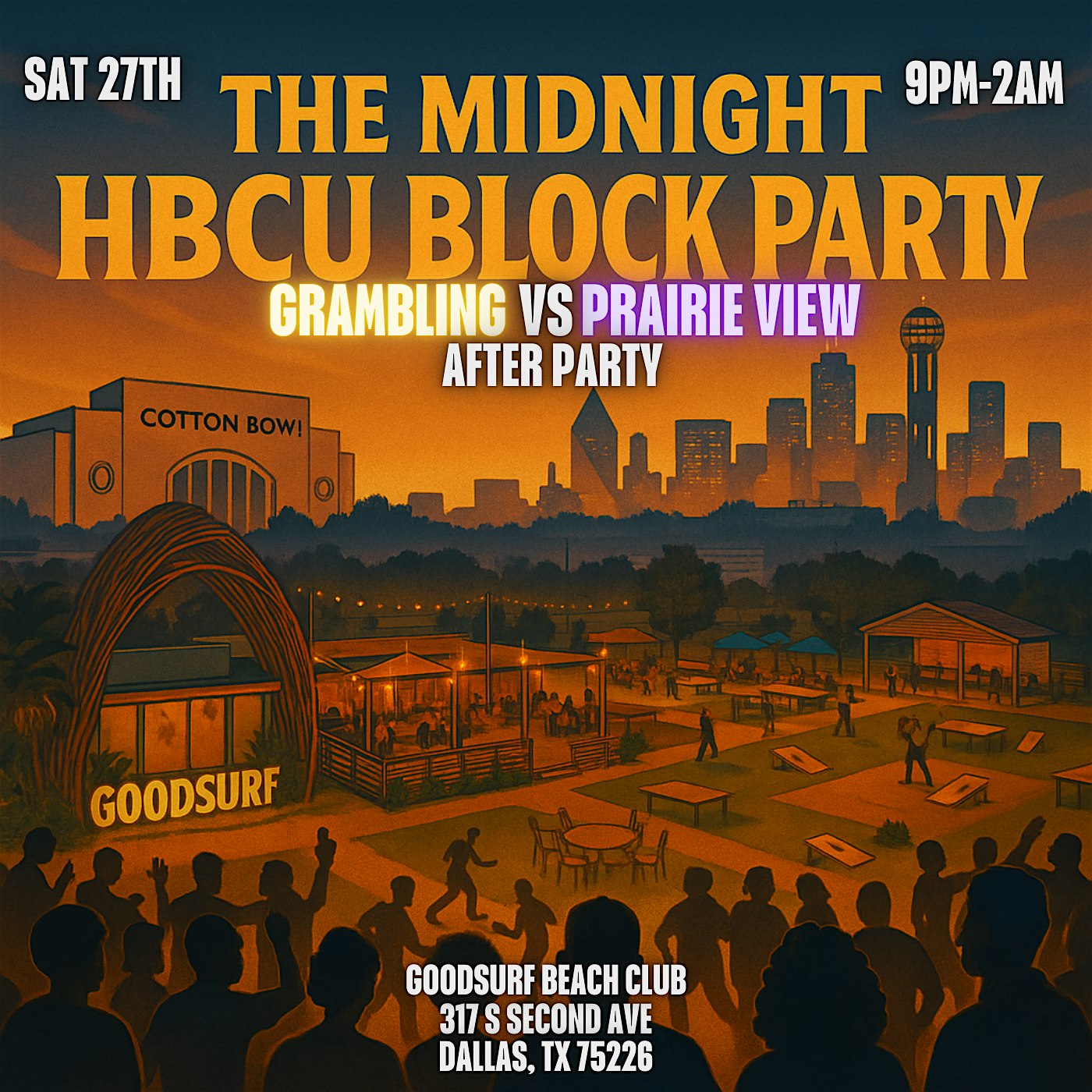THE MIDNIGHT HBCU BLOCK PARTY at Goodsurf Beach Club – Dallas, TX