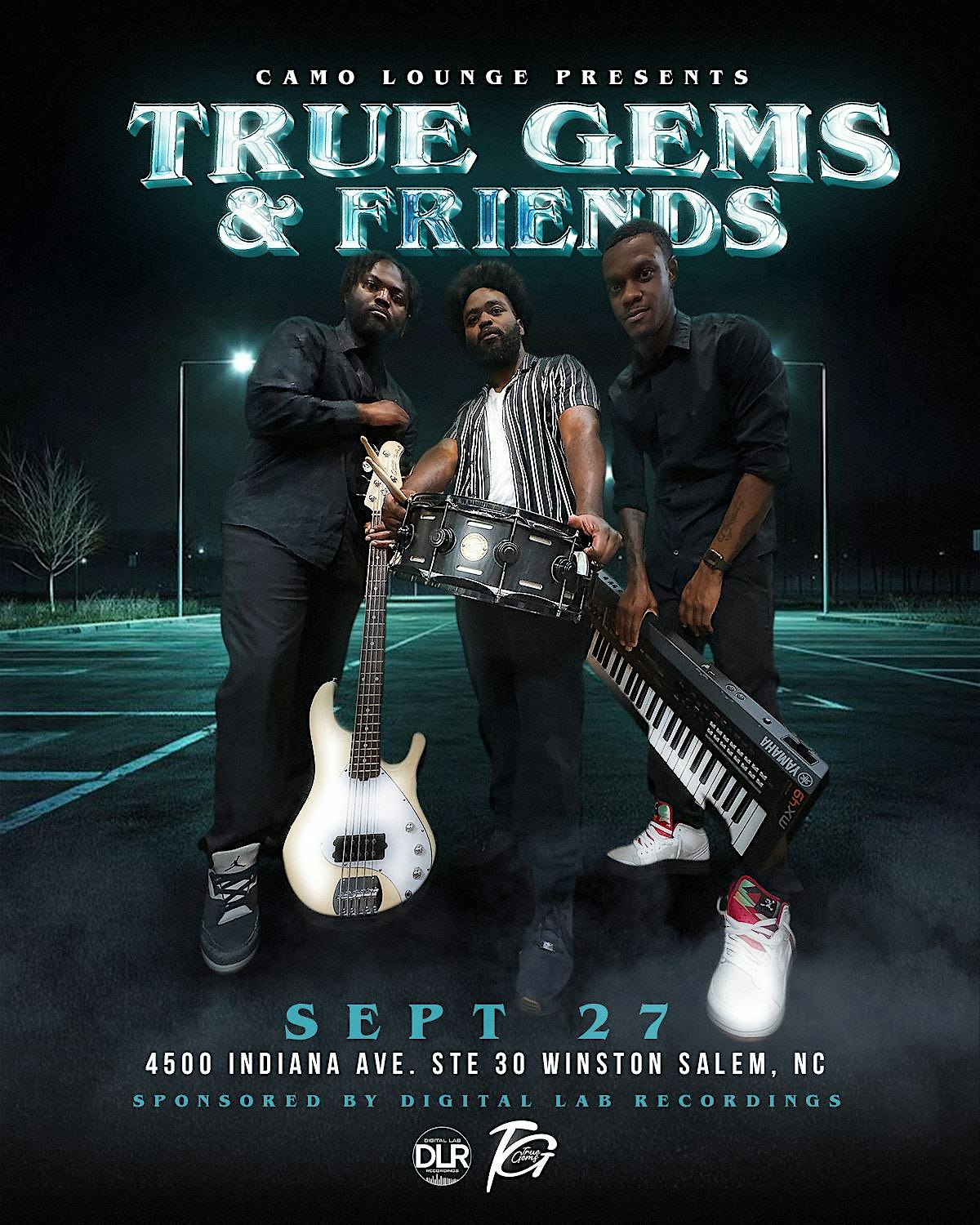 Camo Lounge Presents “True Gems & Friends” Live at Digital Lab Recordings – Winston-Salem, NC