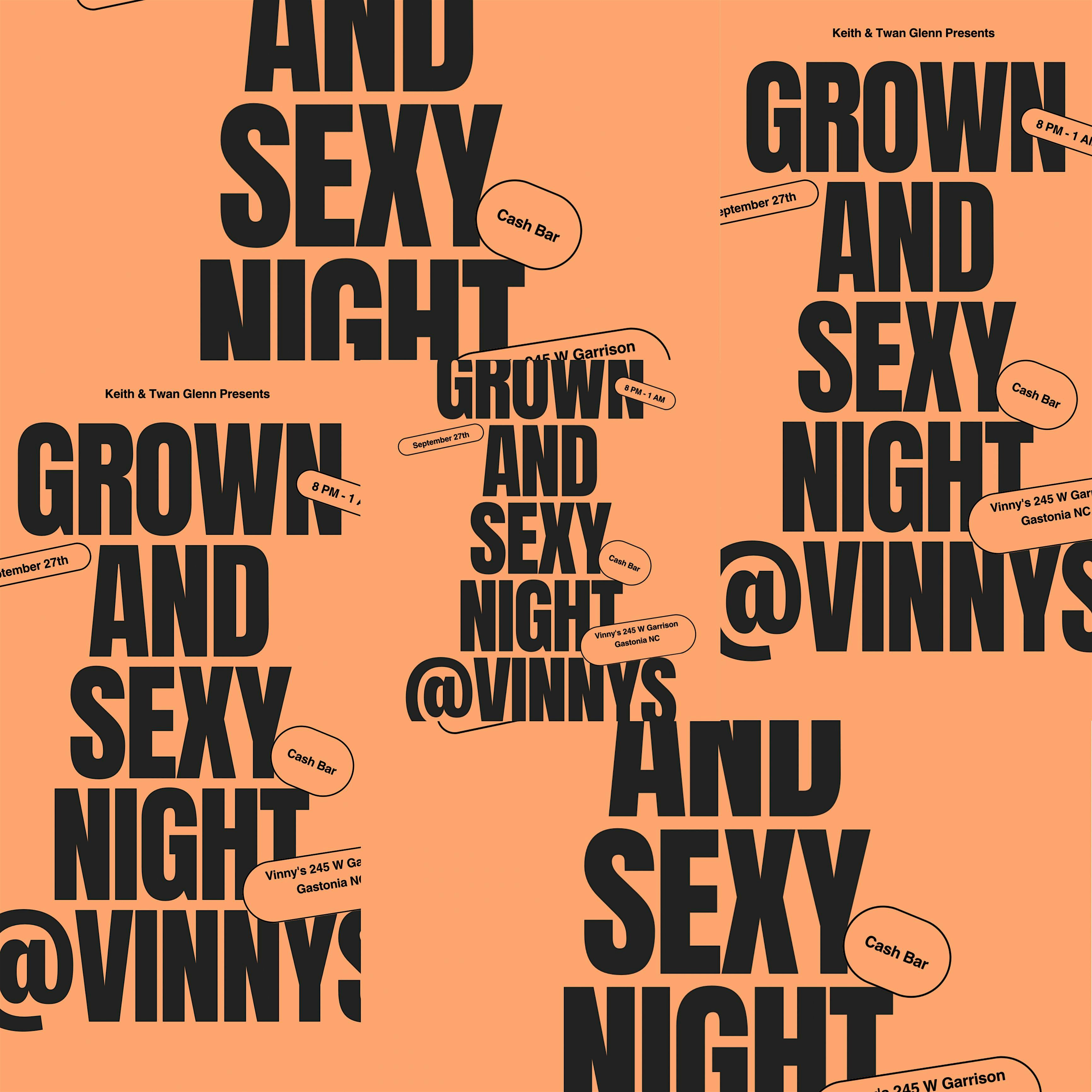 Keith & Twan Glenn Presents Grown and Sexy Night @Vinys at Viny’s Catering – Gastonia, NC