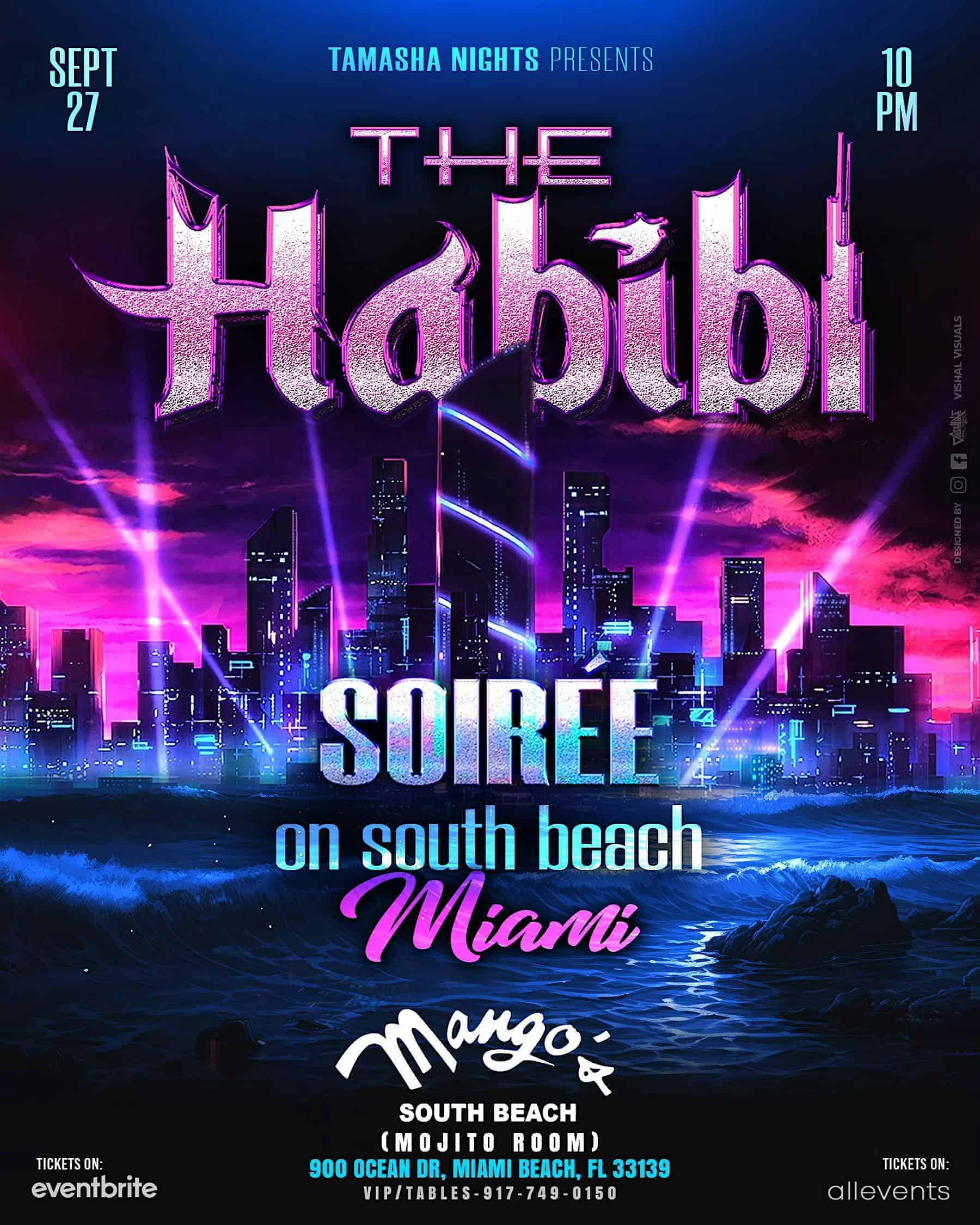 THE HABIBI SOIREE OF MIAMI @MANGO’S at Mango’s – Miami – Miami Beach, FL