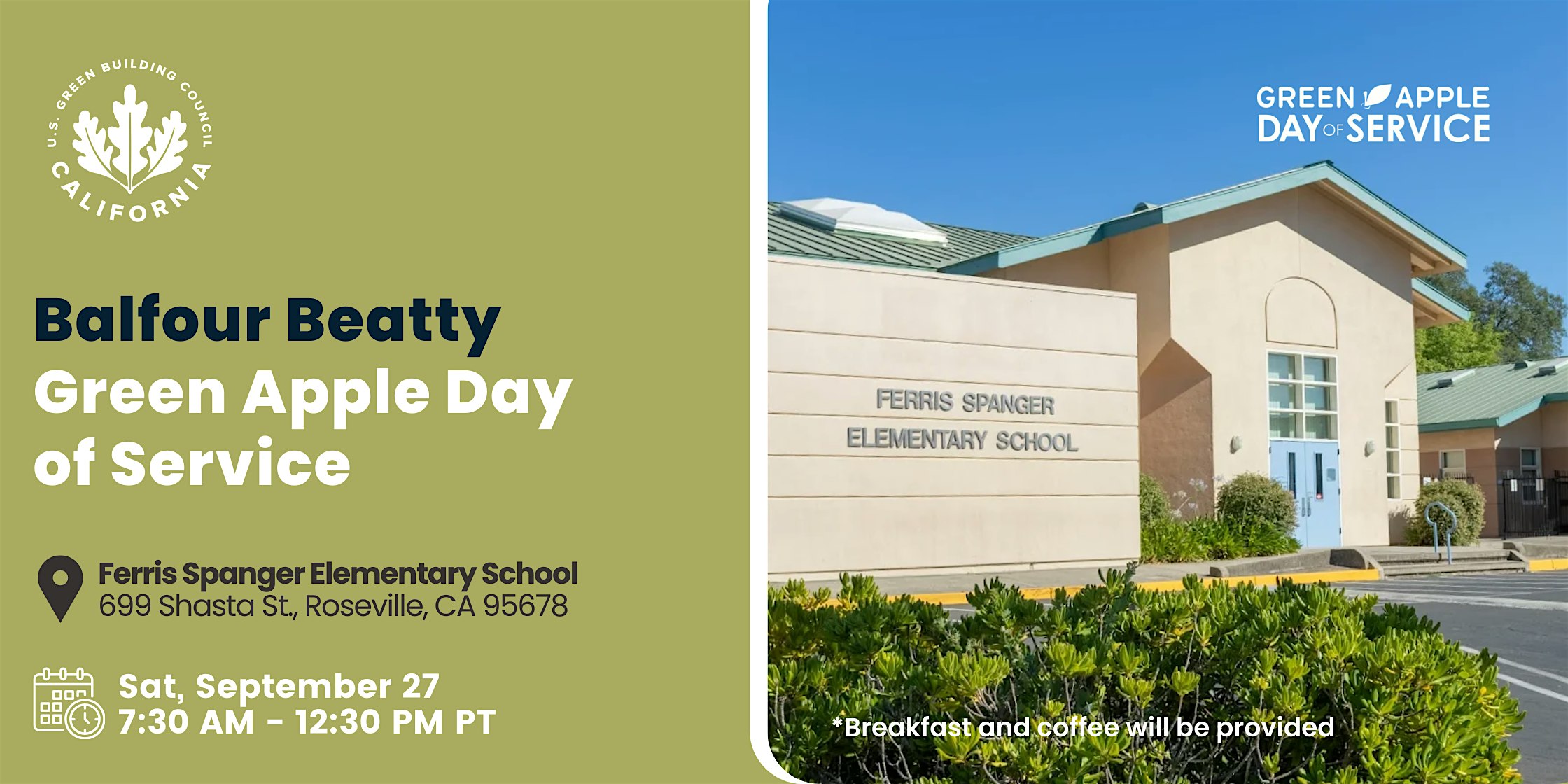 Balfour Beatty Green Apple Day of Service (Roseville, CA) at Ferris Spanger Elementary School – Roseville, CA
