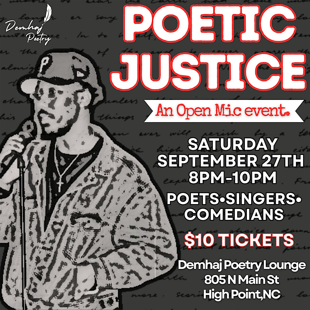 Poetic Justice (An Open Mic Event) at Demhaj Coffee & Poetry Lounge – High Point, NC