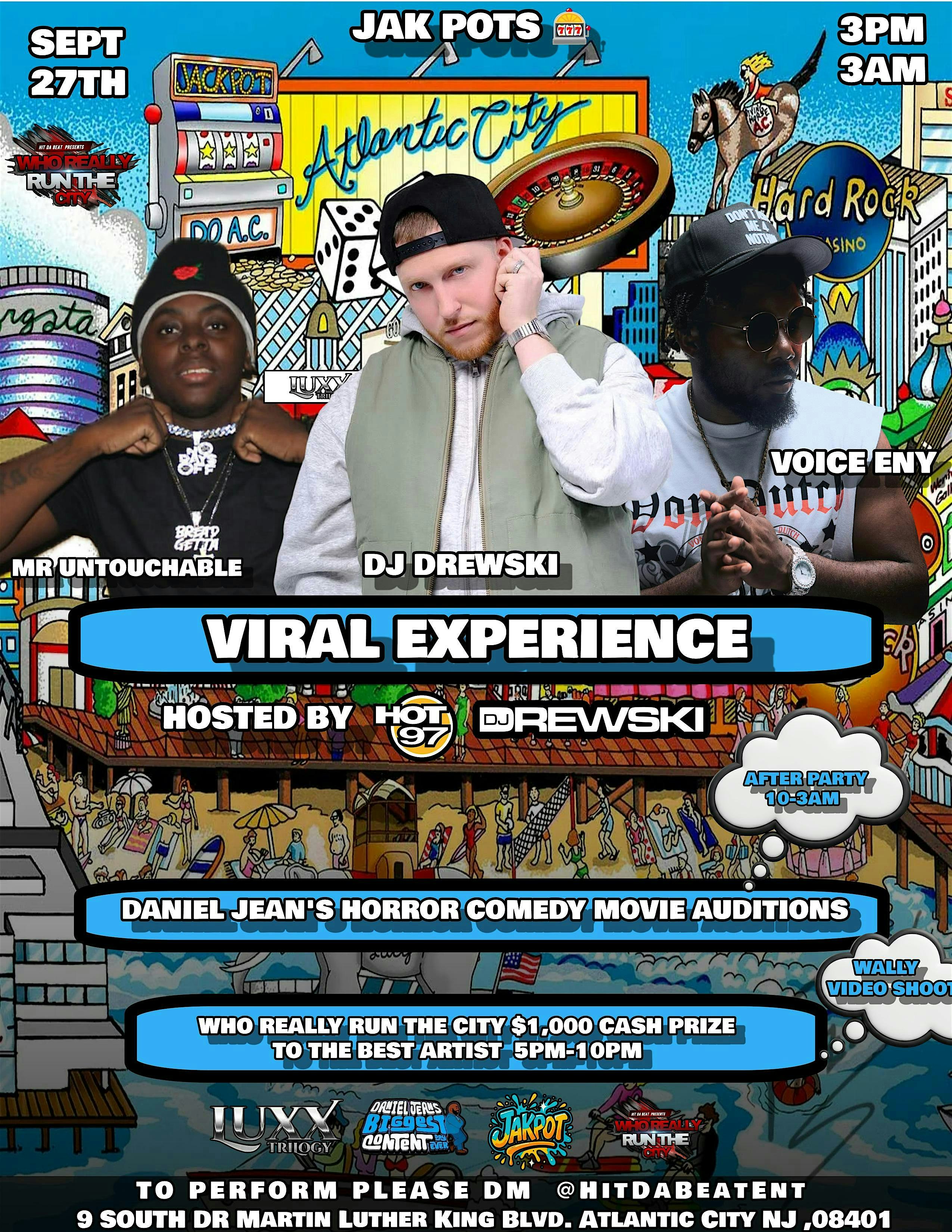 WHO REALLY RUNS THE CITY X HOT 97 DJ DREWSKI $1,000 CASH PRIZE at 9 S Dr Martin Luther King Blvd – Atlantic City, NJ