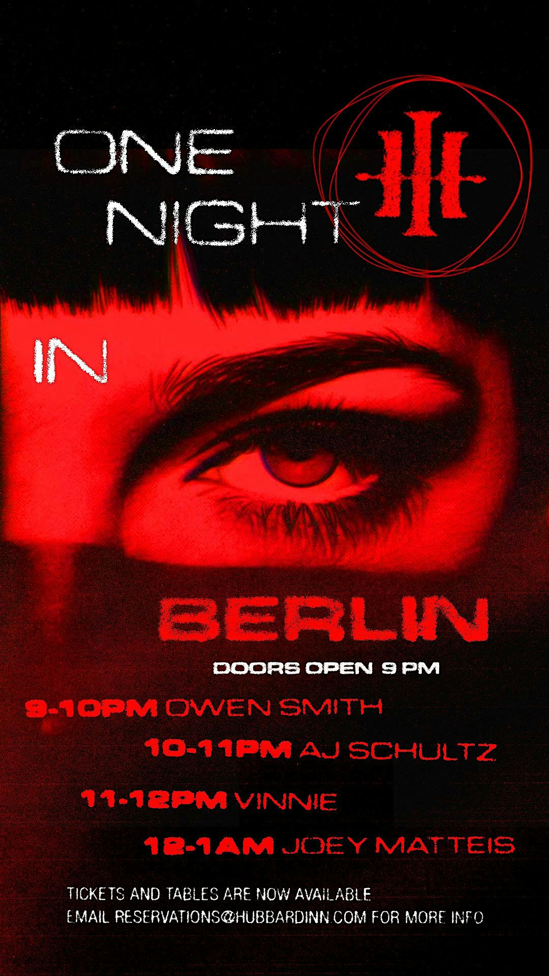 One Night In Berlin at Hubbard Inn – Chicago, IL