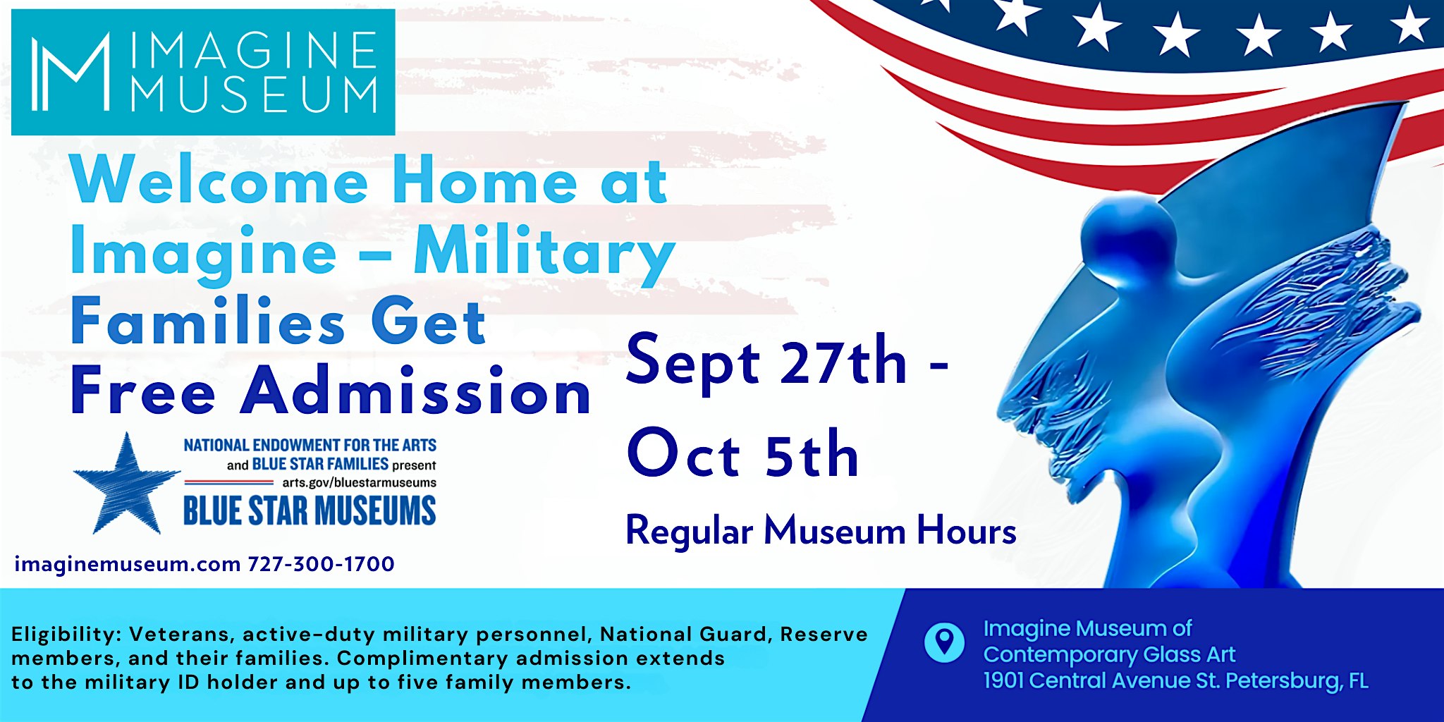 Welcome Home at Imagine – A Blue Star Museum Tribute at Imagine Museum – St. Petersburg, FL