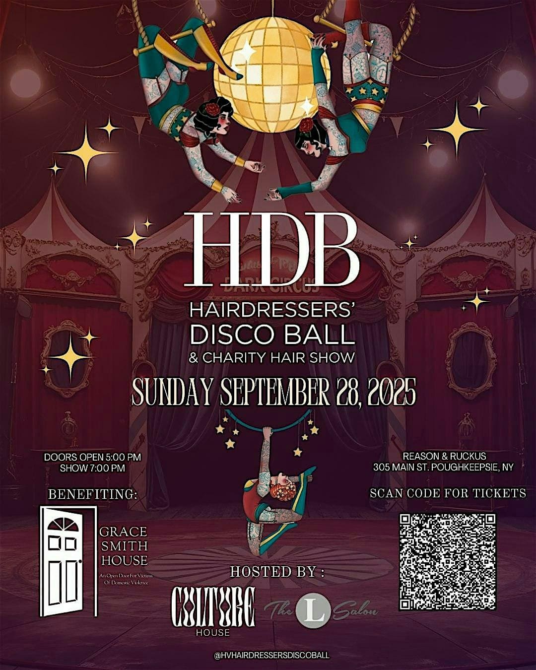 Hudson Valley Hairdresser’s disco ball & fantasy show. at Reason & Ruckus – Poughkeepsie, NY