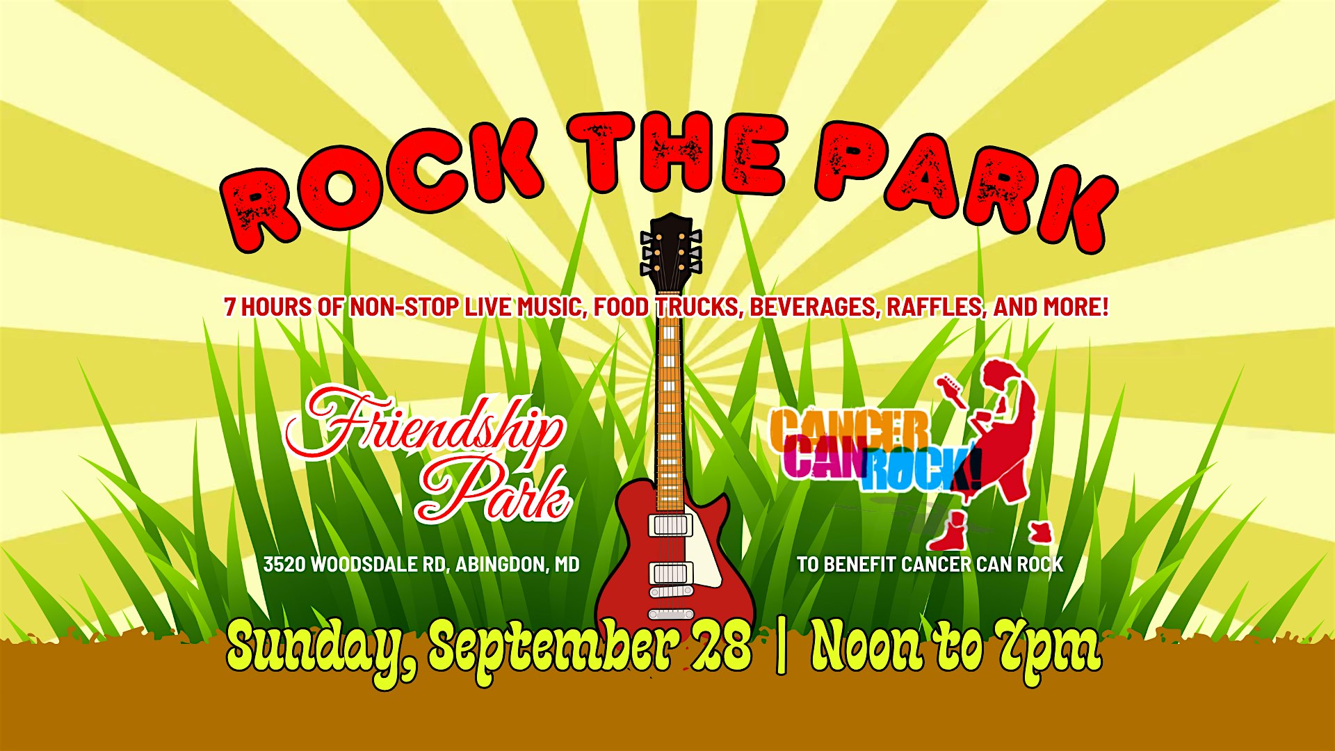 Rock the Park: A Benefit Concert for Cancer Can Rock at 3520 Woodsdale Rd – Abingdon, MD