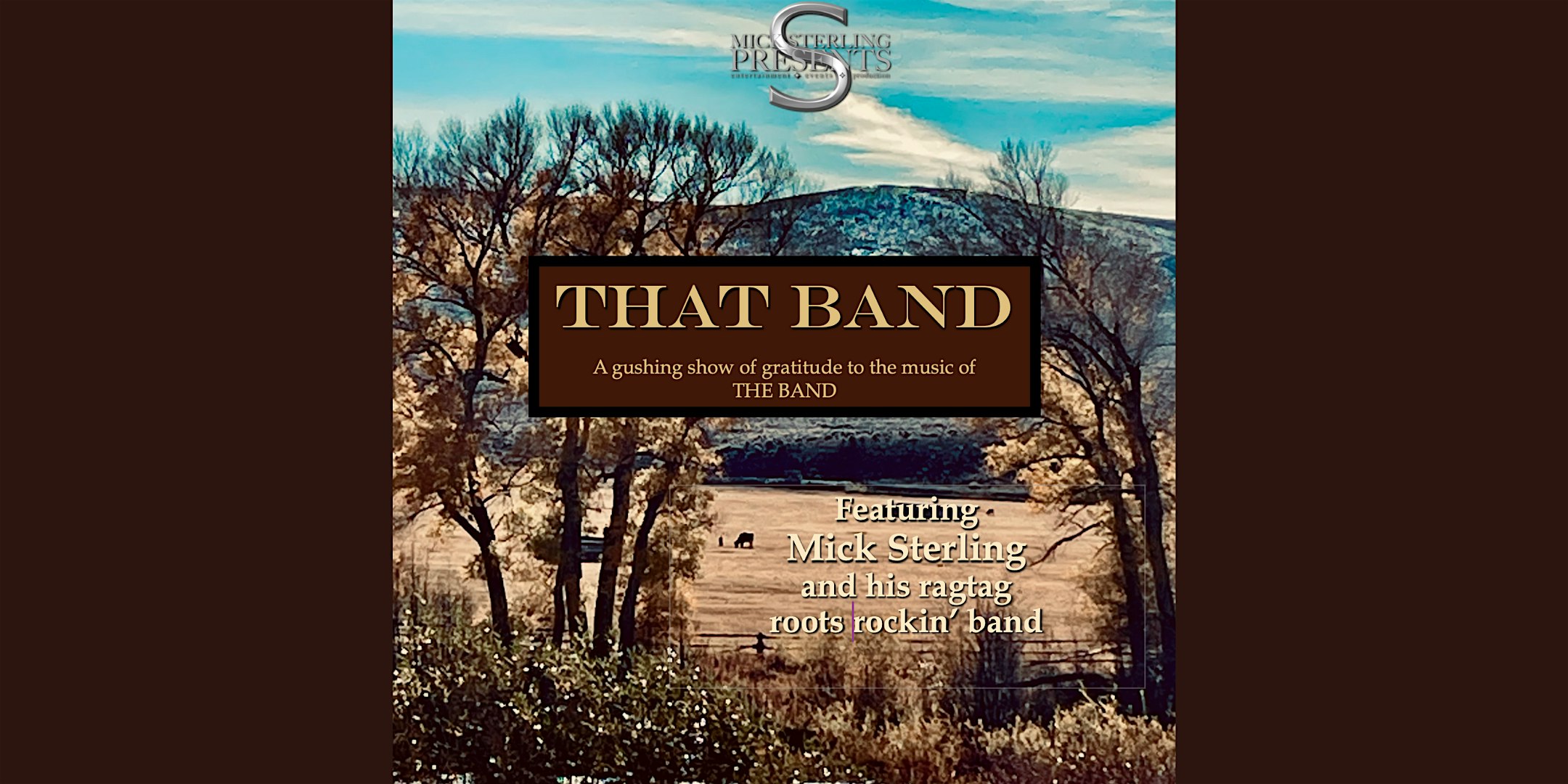 THAT BAND: A Glorious night of THE BAND with Mick Sterling at The Belvedere at Crooners – Minneapolis, MN