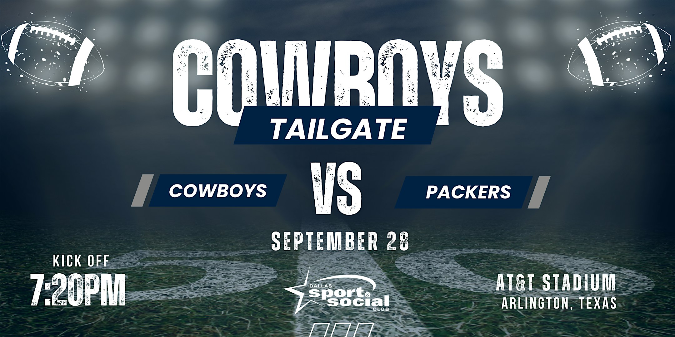 Cowboys vs Packers Tailgate Party at AT&T Stadium – Arlington, TX