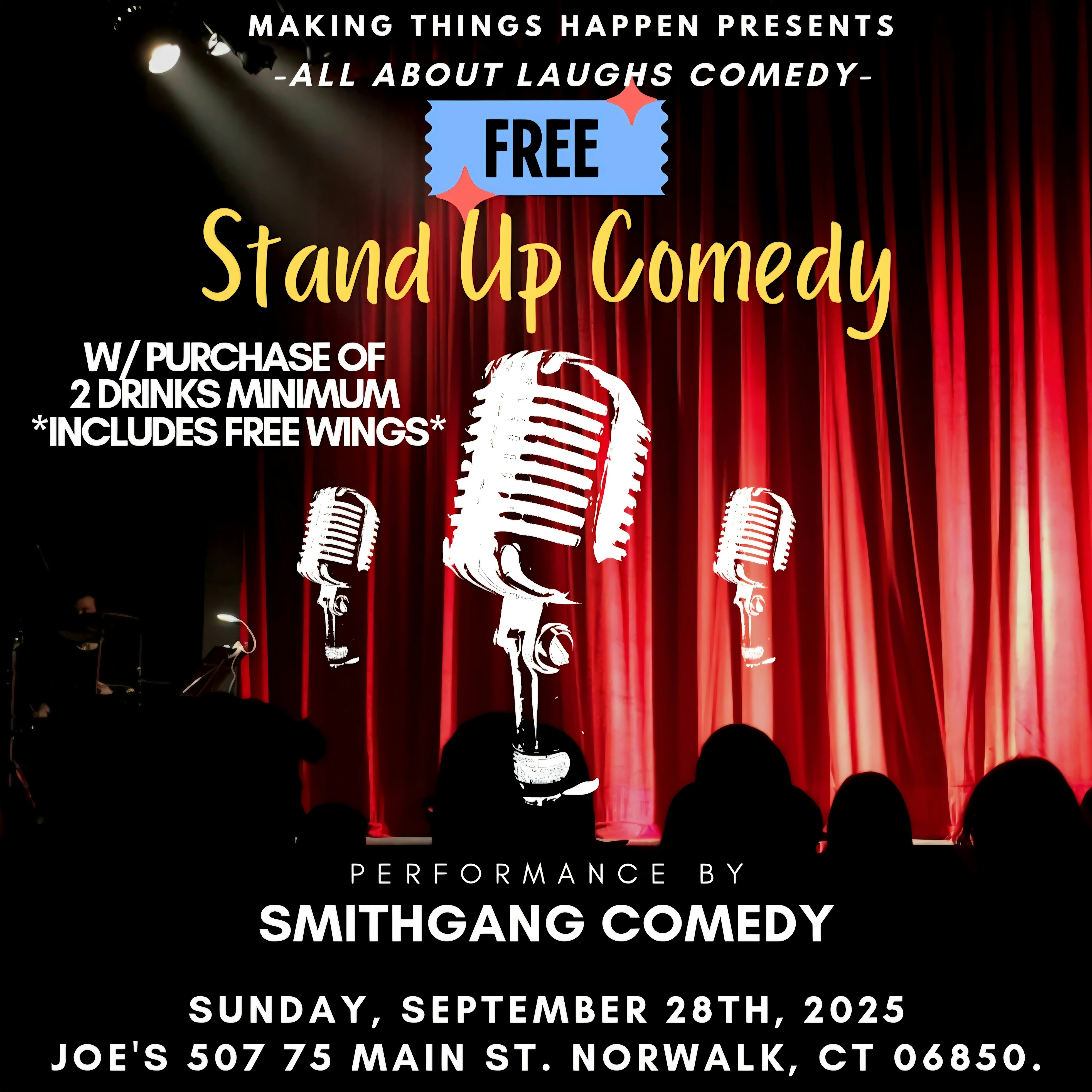 All About Laughs Comedy Show at Joe’s 507 Cafe – Norwalk, CT