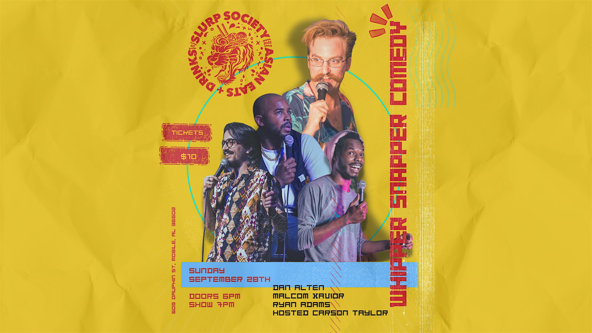 Whipper Snapper Comedy at Slurp Society at Slurp Society Ramen Shop – Mobile, AL