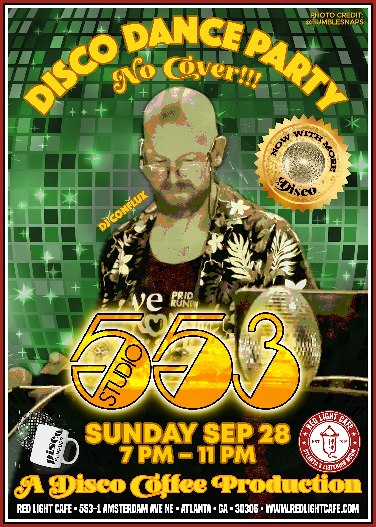 STUDIO 553: Disco Dance Party (NO COVER) at Red Light Cafe – Atlanta, GA
