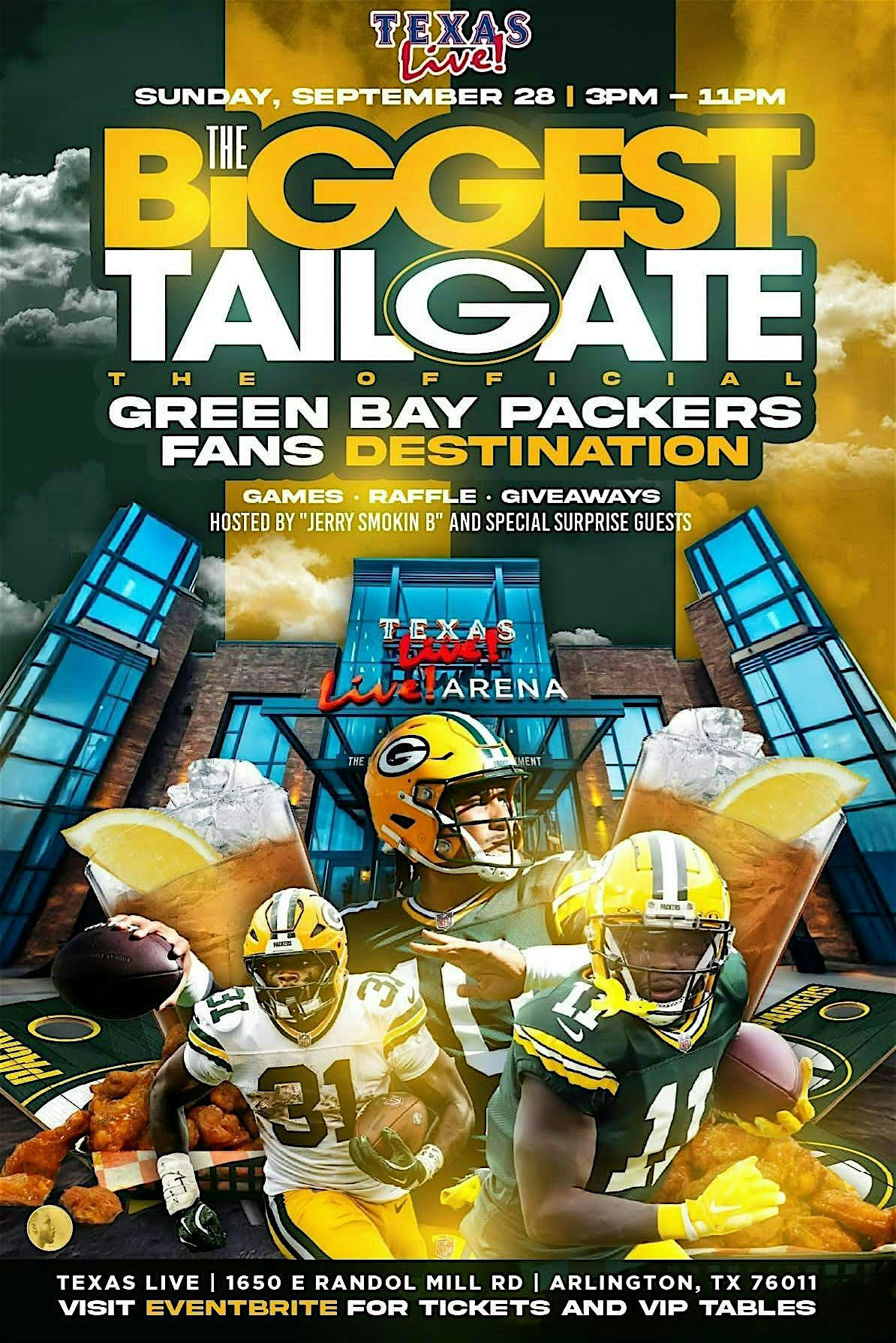 The BIGGEST Tailgate & Watch Party (Packers vs Cowboy) at Texas Live 9/28 at Texas Live! – Arlington, TX