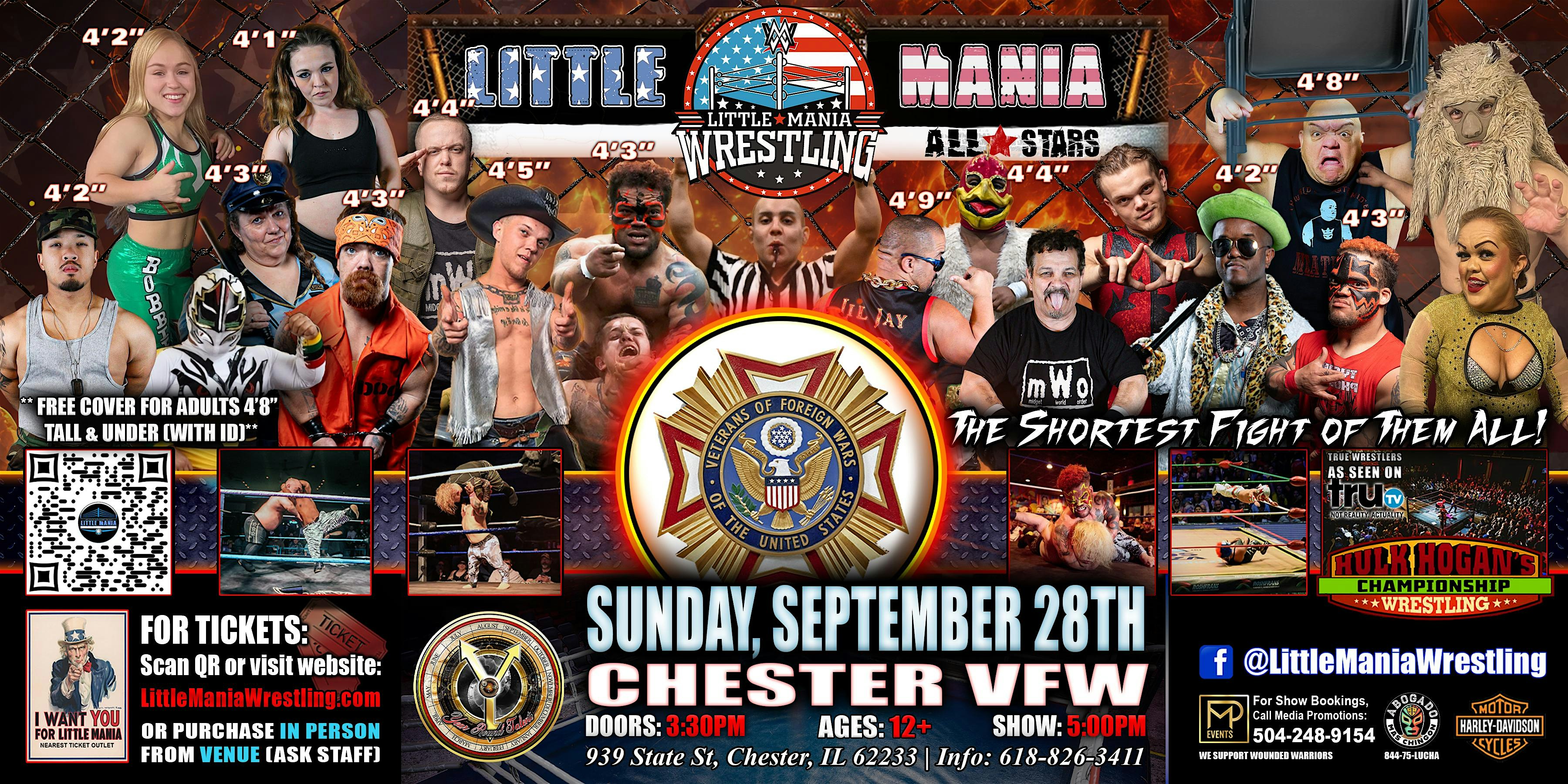 Manteno, IL – Little Mania Mini Wrestling @ American Legion 755 at 117 N Walnut St – Manteno, IL