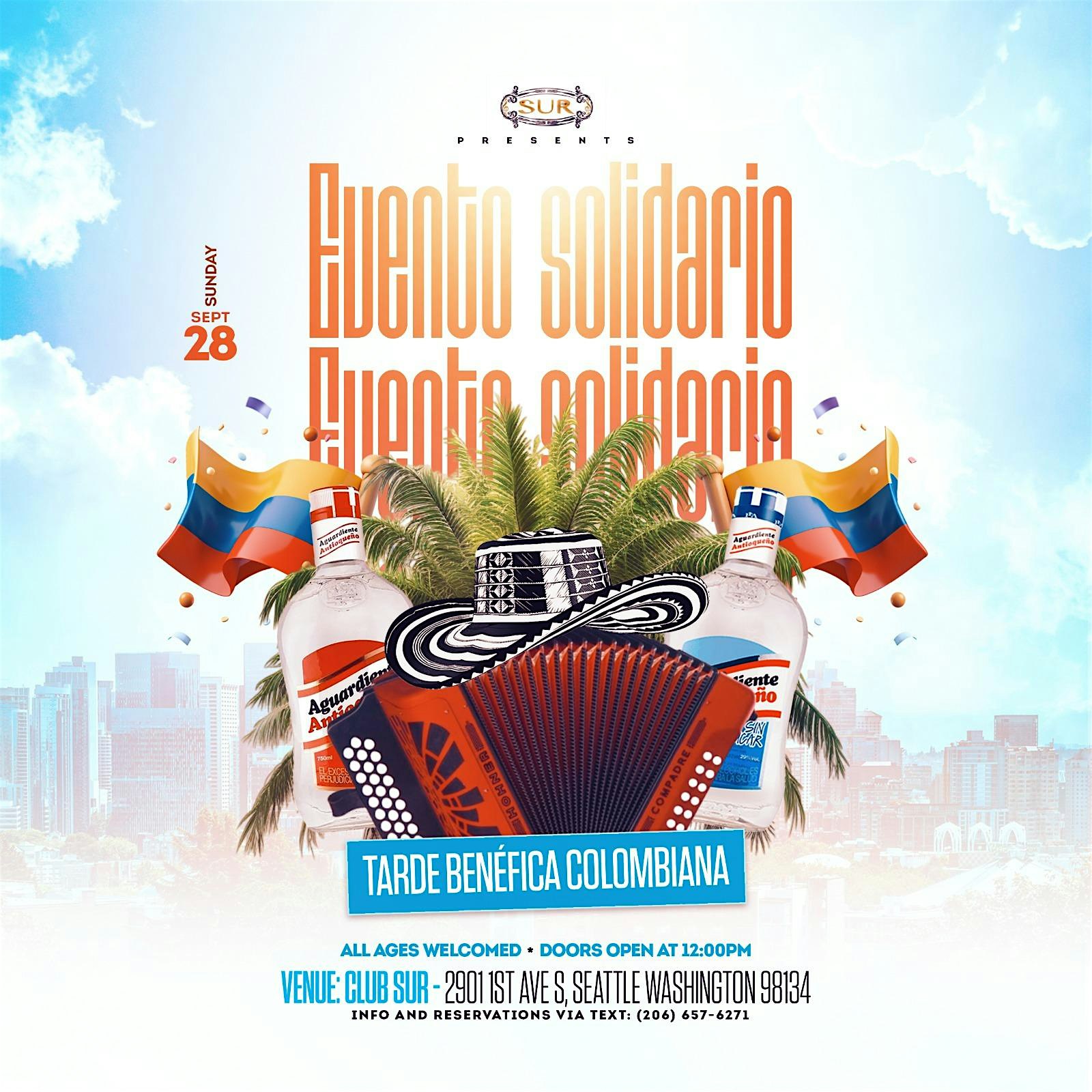 Evento Solidario – Tarde Benefica Colombiana at Club Sur – Seattle, WA