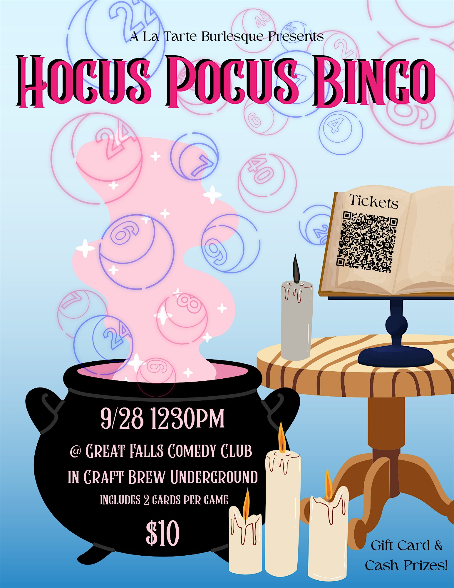 Hocus Pocus Burlesque Bingo at Great Falls Comedy Club – Auburn, ME