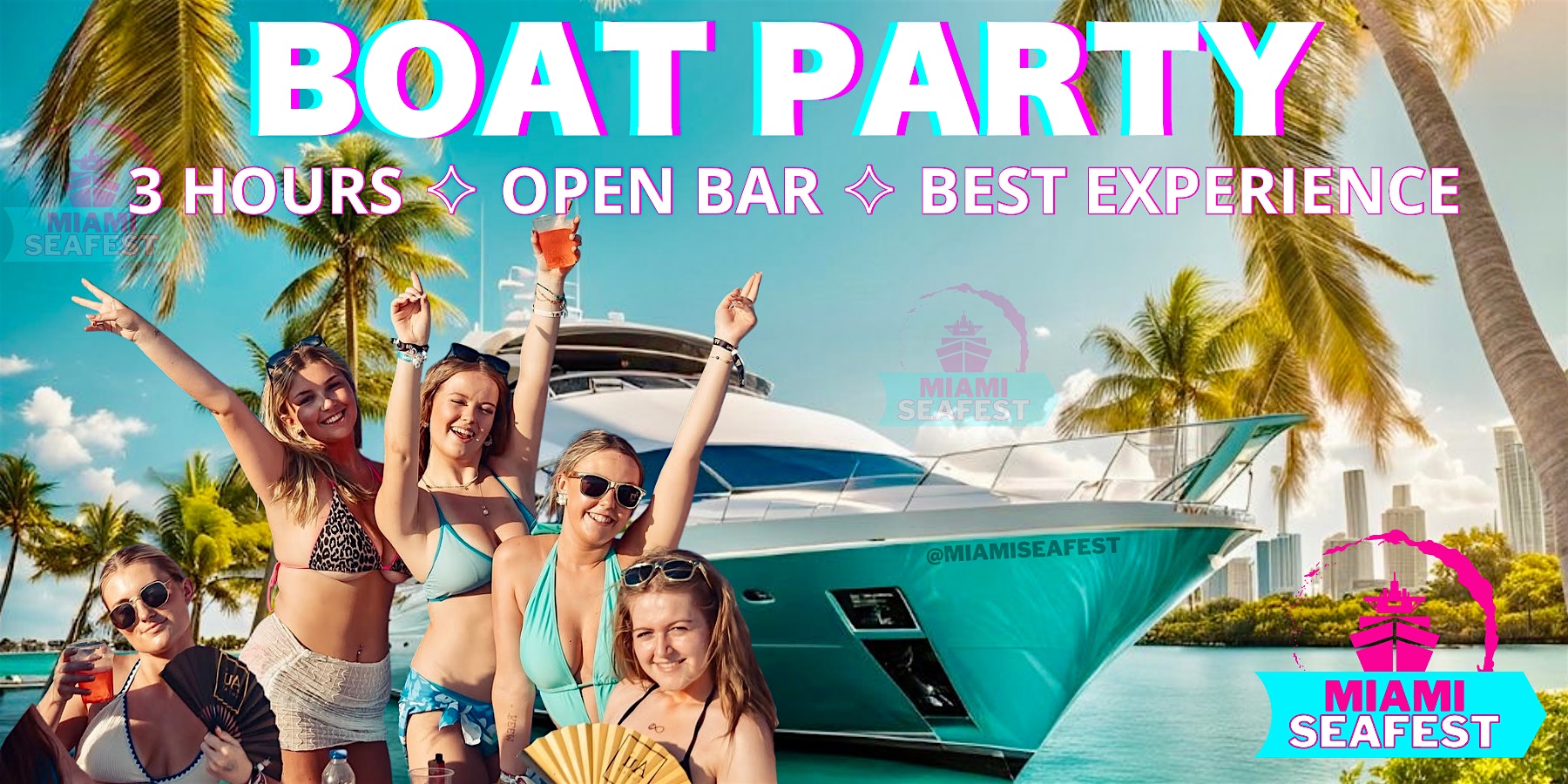 Party Boat South Beach – Party Boat at Boat Party Miami – Miami, FL