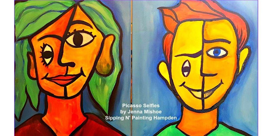 Picasso Selfie Tues, Sept. 30th 6:30pm $35 at Sipping N’ Painting Hampden – Denver, CO