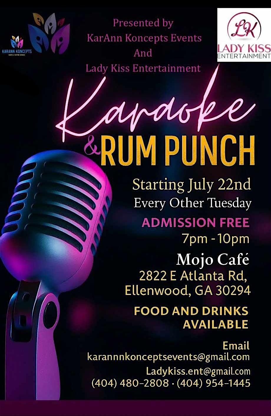 Karaoke & Rum Punch at Mojo Coffee Company – Ellenwood, GA