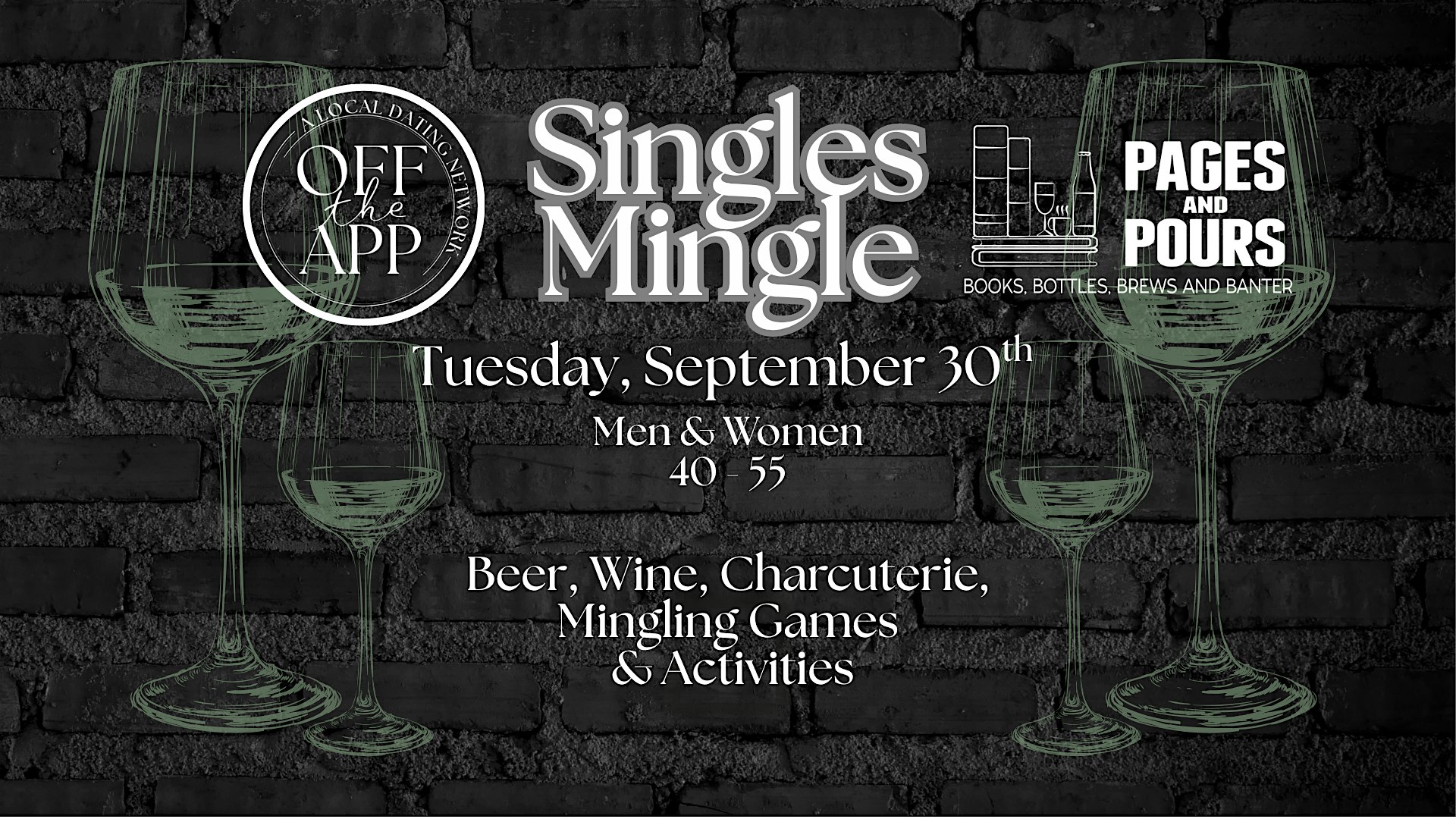 Singles Mingle @ Pages & Pours – De Pere at Pages and Pours – De Pere, WI