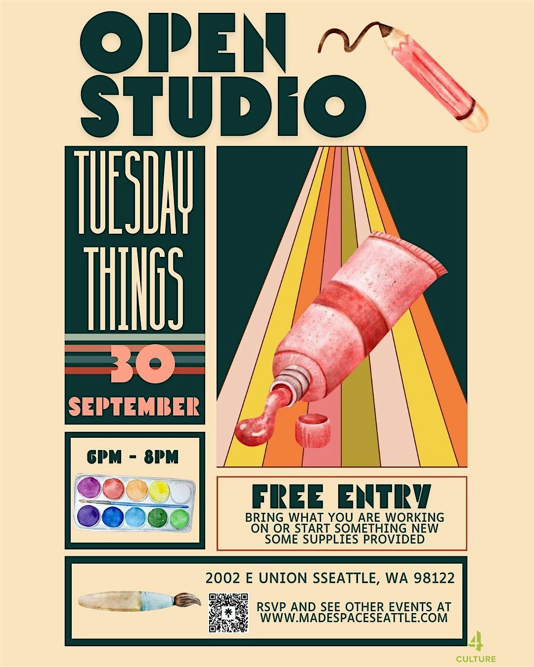 Tuesday Things: Open Studio Night at Made Space Seattle – Seattle, WA