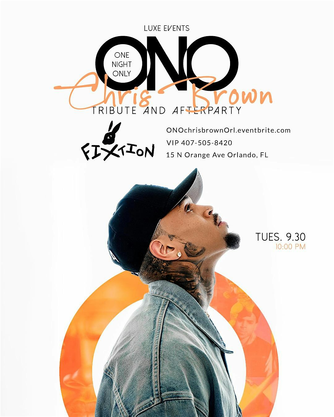 ONO: CHRIS BROWN TRIBUTE & CONCERT AFTERPARTY at Fixtion Restaurant & Bar – Orlando, FL
