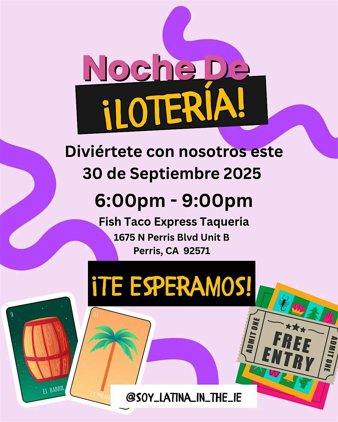 Noche de Loteria en Perris at Fish Taco Express Taqueria – Perris, CA